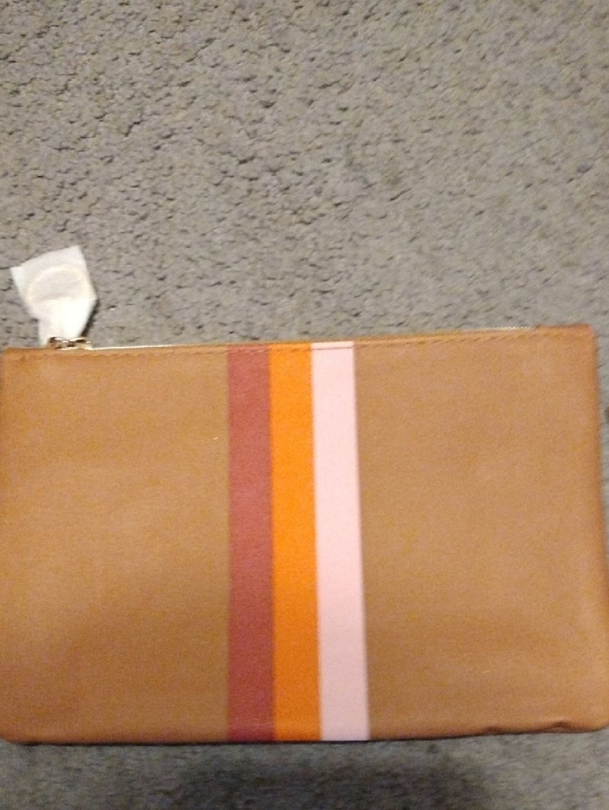 5 Assorted Cosmetic & Clutch Pouches – Peach, Tan, Pink, Floral Prints NEW