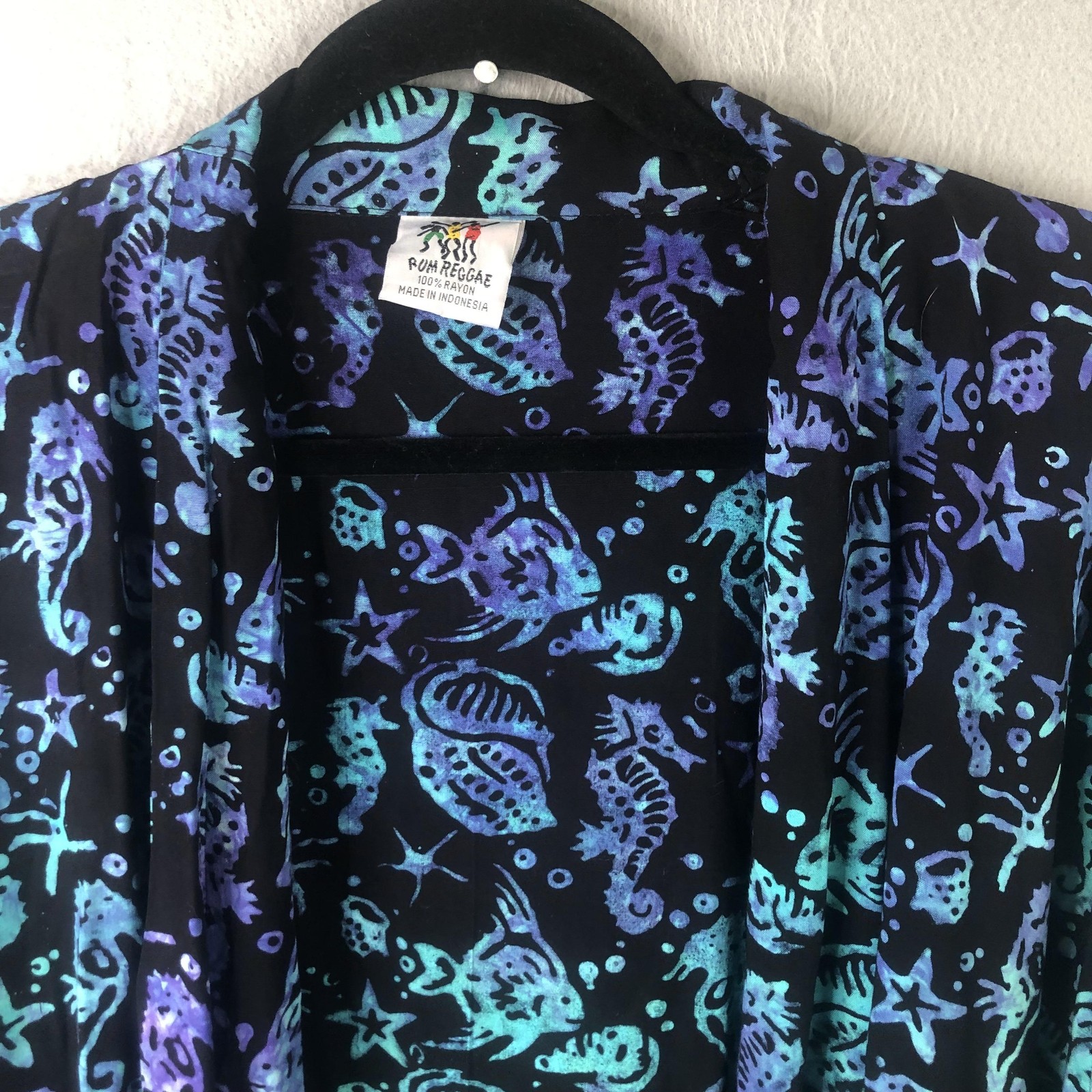 Sea Horse Topper Womens One Size Multicolor Tropical Ocean Beach Resort Cruise