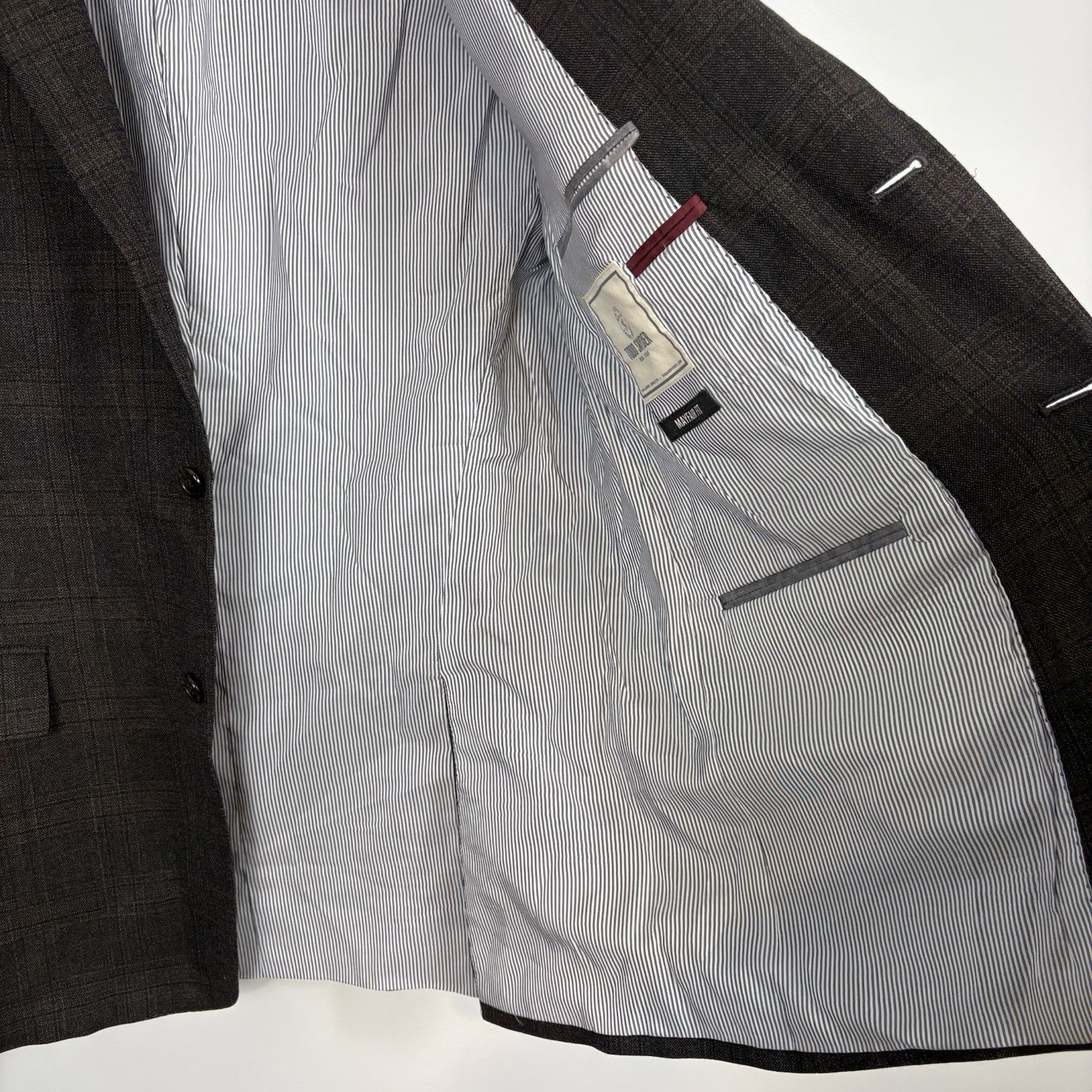 Todd Snyder Plaid Wool Blazer Mayfair Fit Size 44L Brown