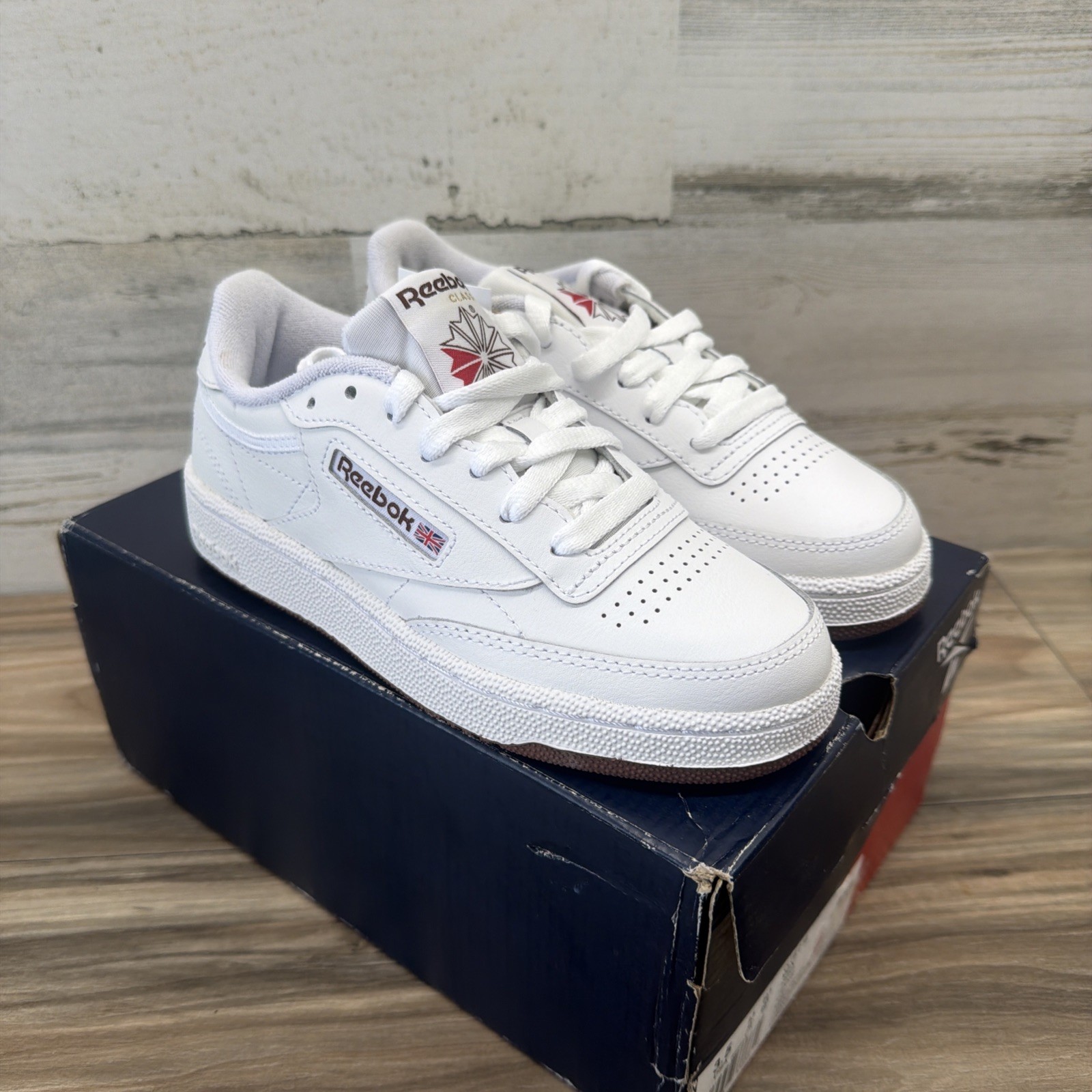 Reebok Classic Club C 85 White Trainers Mens Size 3.5 Women’s 5 Brand New In Box