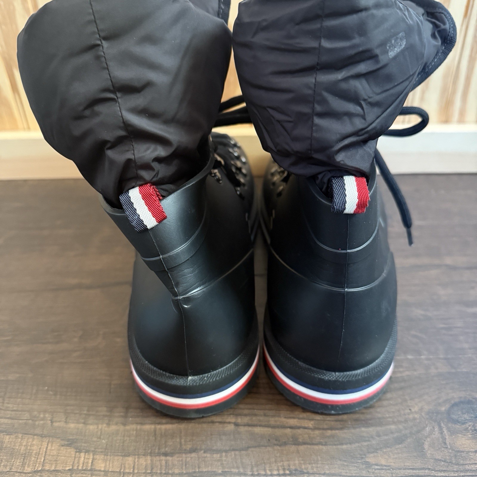 Moncler Inaya Scarpa Rain Rubber Hiking Lace Up Removable Insole Size EU39 W8