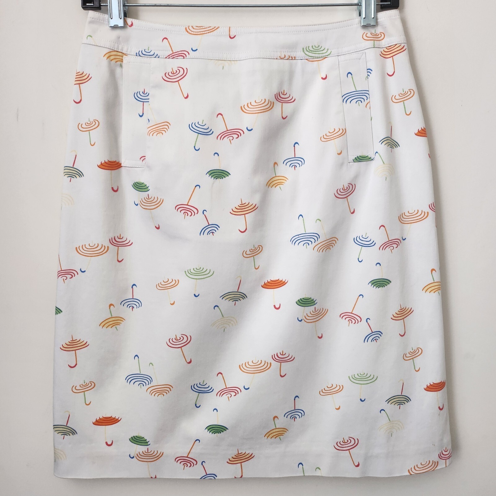 Talbots Stretch Cotton Spandex Umbrella Fully Lined Zipper Closure Skirt 6