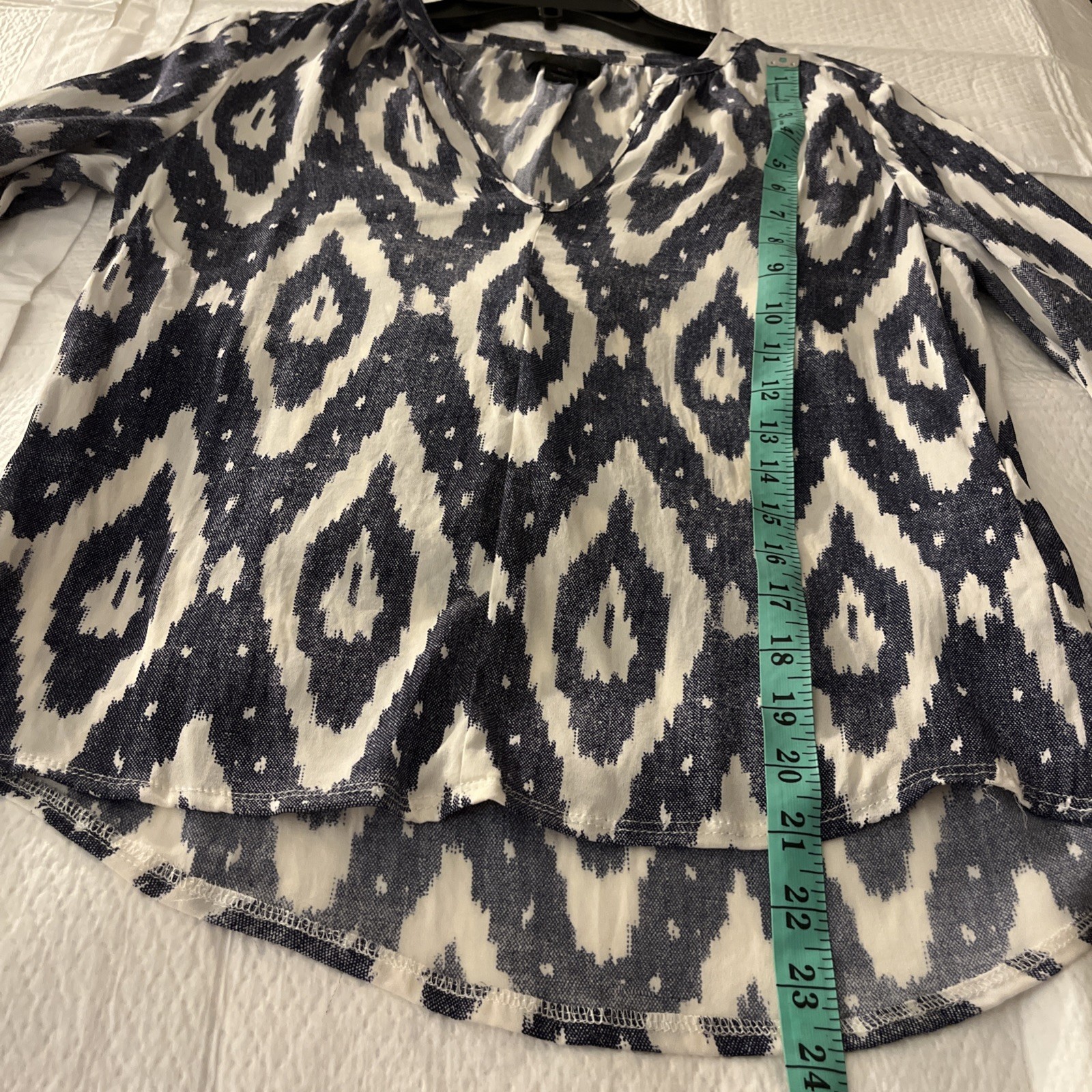 “ J. Crew Collection Navy And White Blouse Size 00