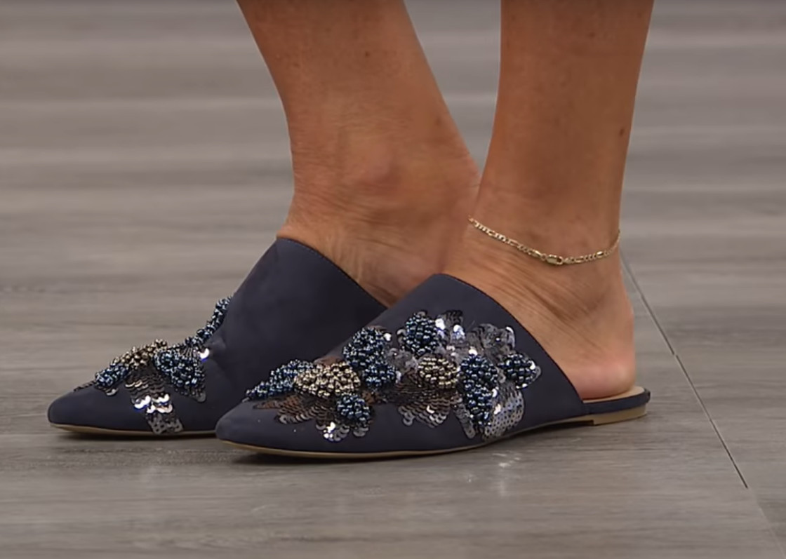 Charles by Charles David Women’s Fickle Embellished Mule, Navy, 8 M