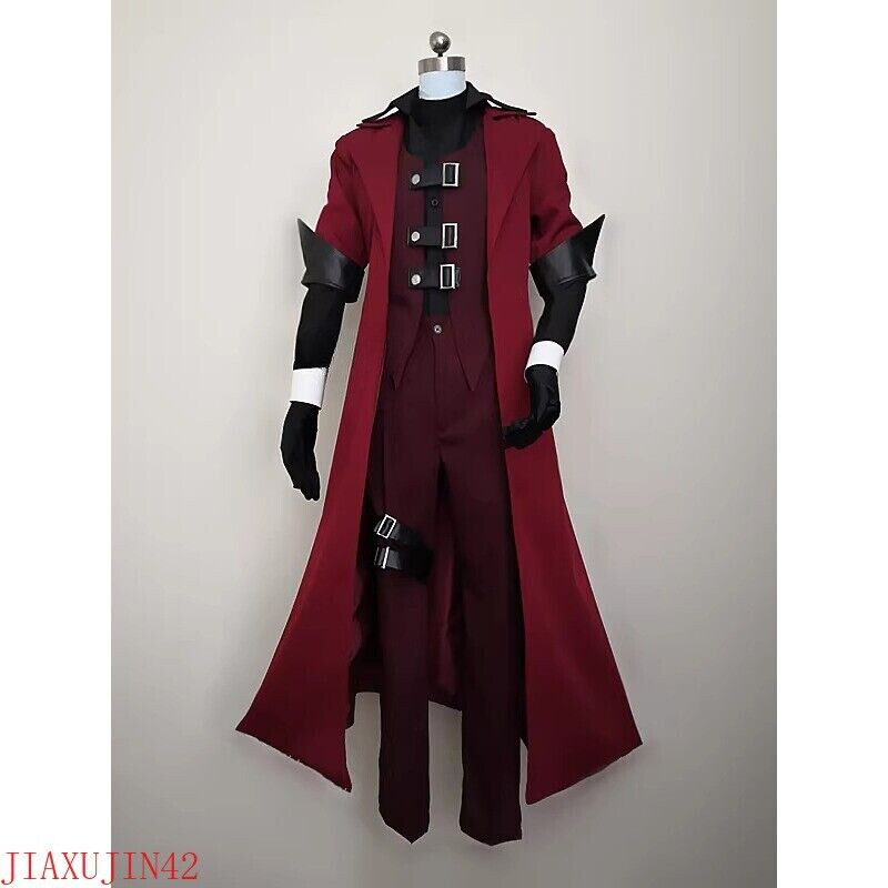 DMC 3 Dante Anime Cosplay Costume Halloween Red Trench Coat Vest Pants Full Set