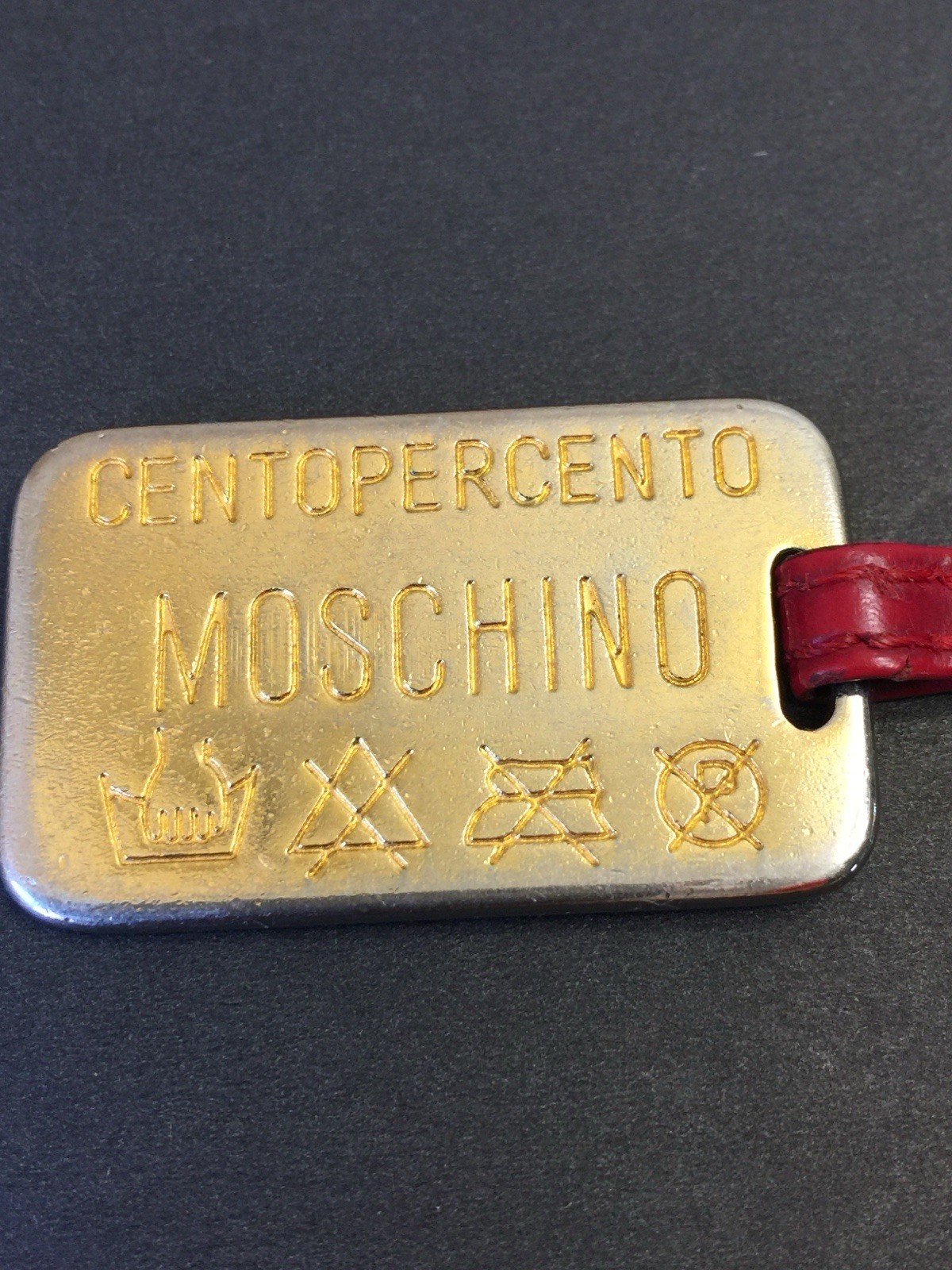 Vintage Moschino Numbered Redwall Keychain