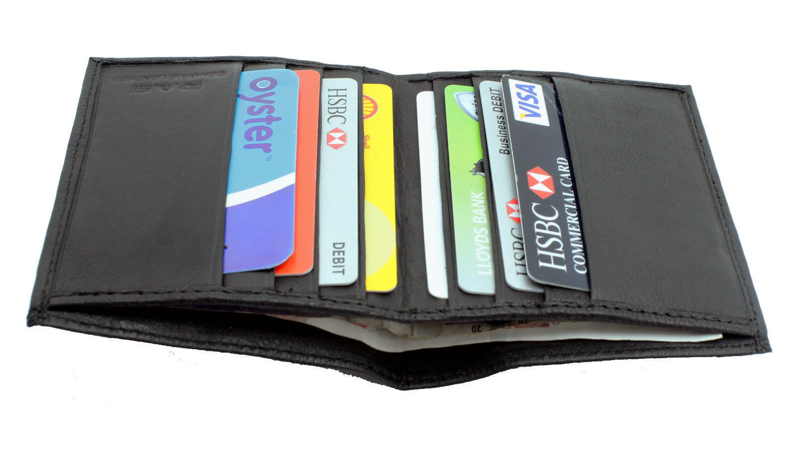 Genuine Leather Ultra Slim 8 Cards and Cash Holder Wallet Bifold Slim Design 122