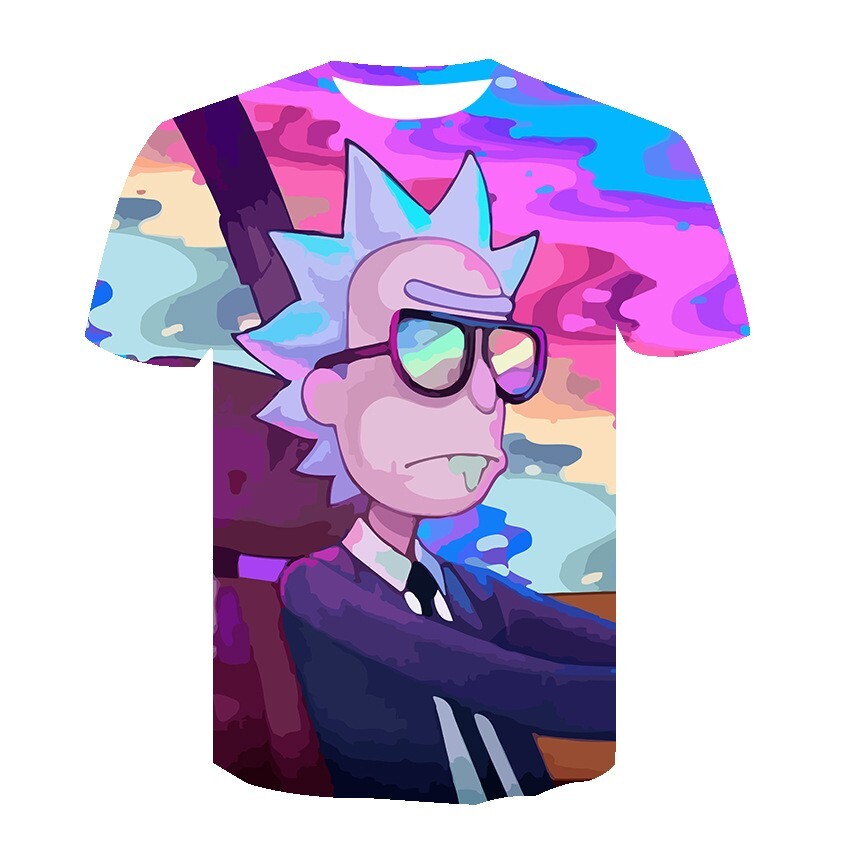 Funny Cartoon Morty T-Shirt Double-Sided Unisex Adult Size Large Medium Small