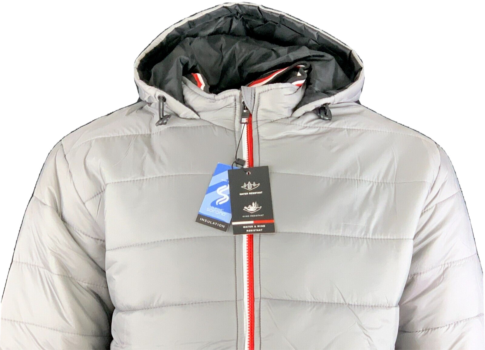 Men’s Winter Polyester Puffer Lightweight Jackets Unbranded – Gray – S