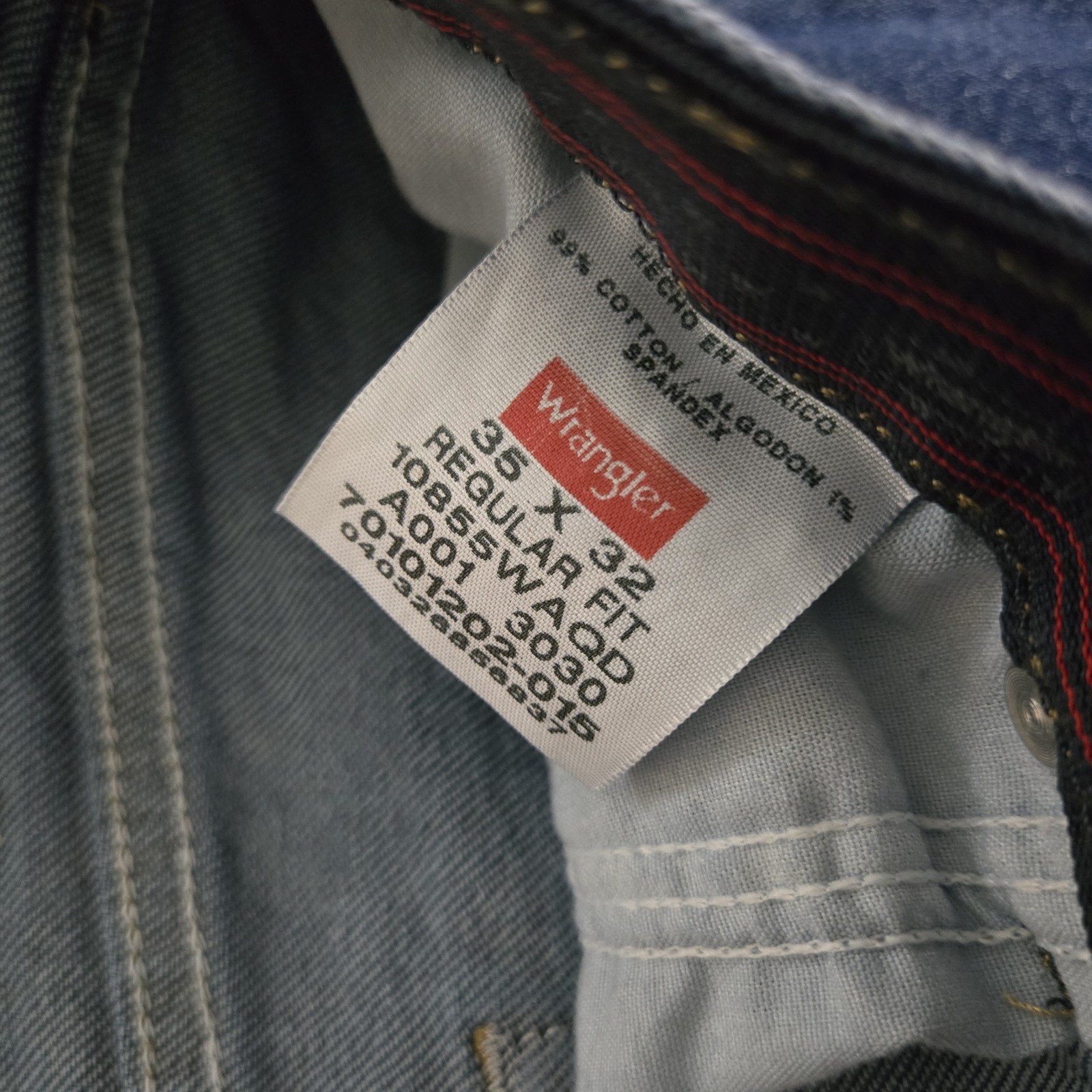 Wrangler Five Star Men’s Jeans Regular Fit – Dark Stonewash Size 35x 32