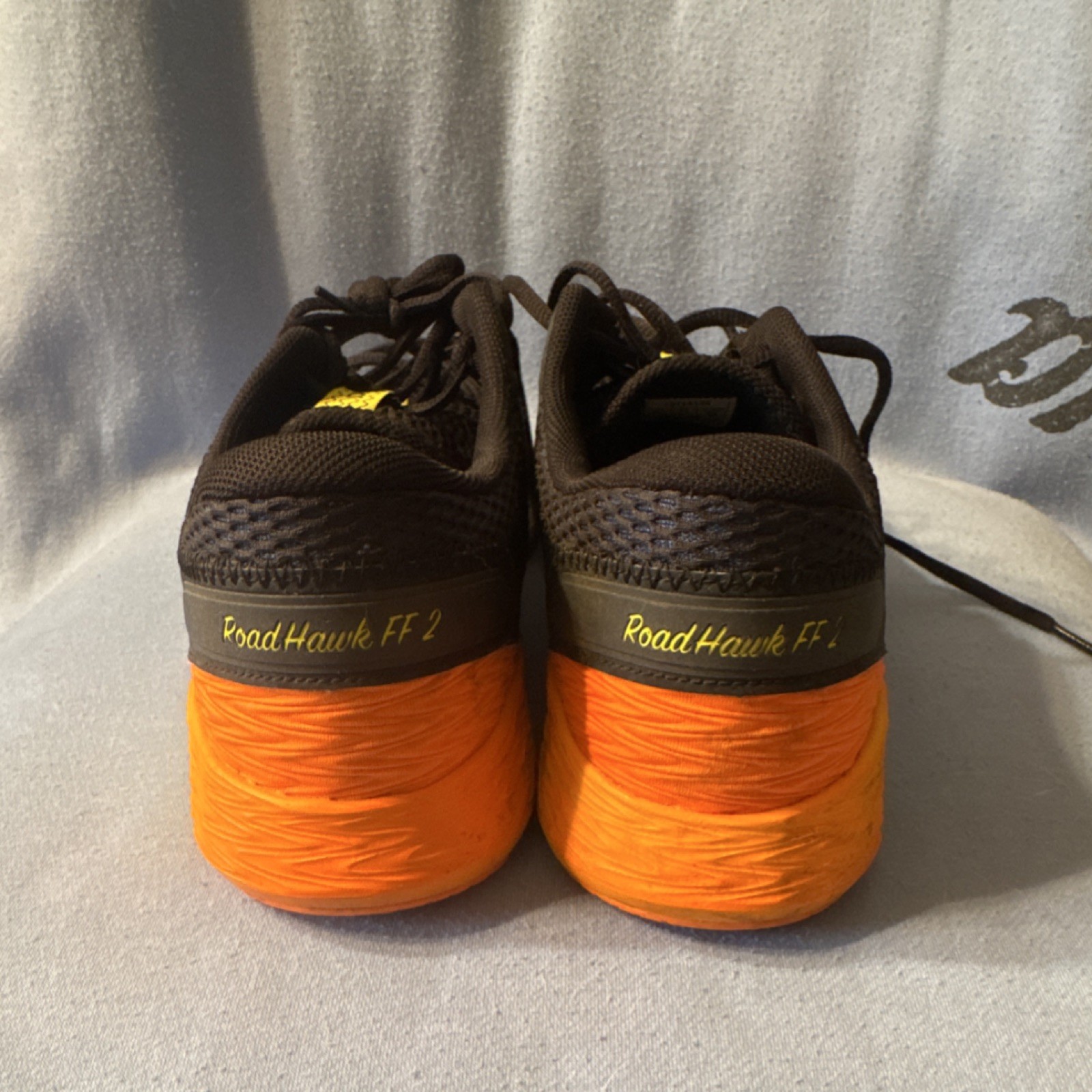 ASICS RoadHawk FF 2 Men’s Low Top Lace Up Running Sneakers Black Orange 1011A136