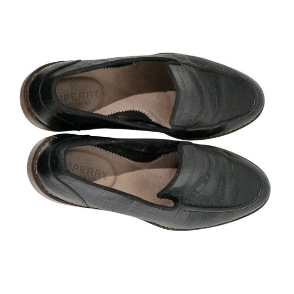 Sperry Fairpoint Croc-Embossed Leather Loafers-7