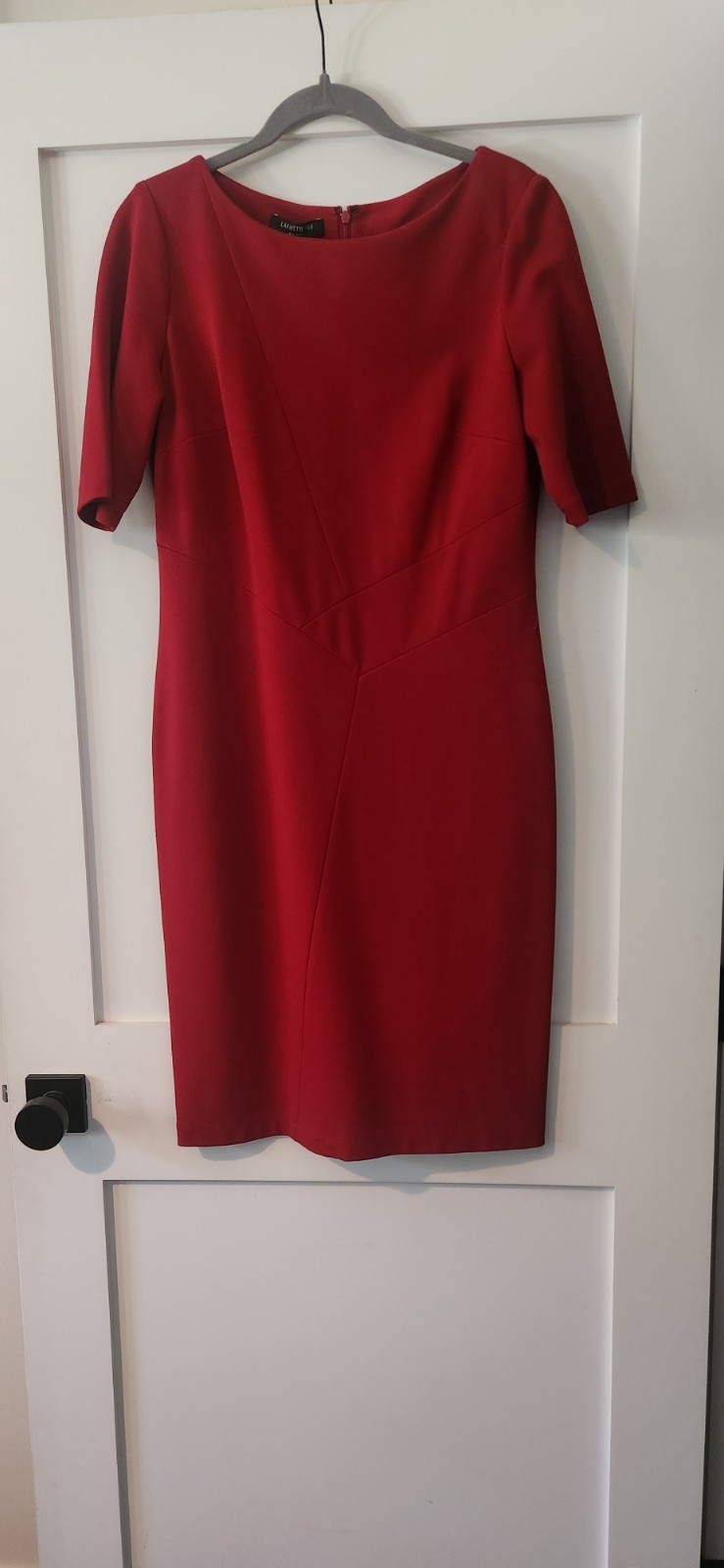 LAFAYETTE 148 New York Red Ponte Sheath Dress / MSRP $498 / Size 8