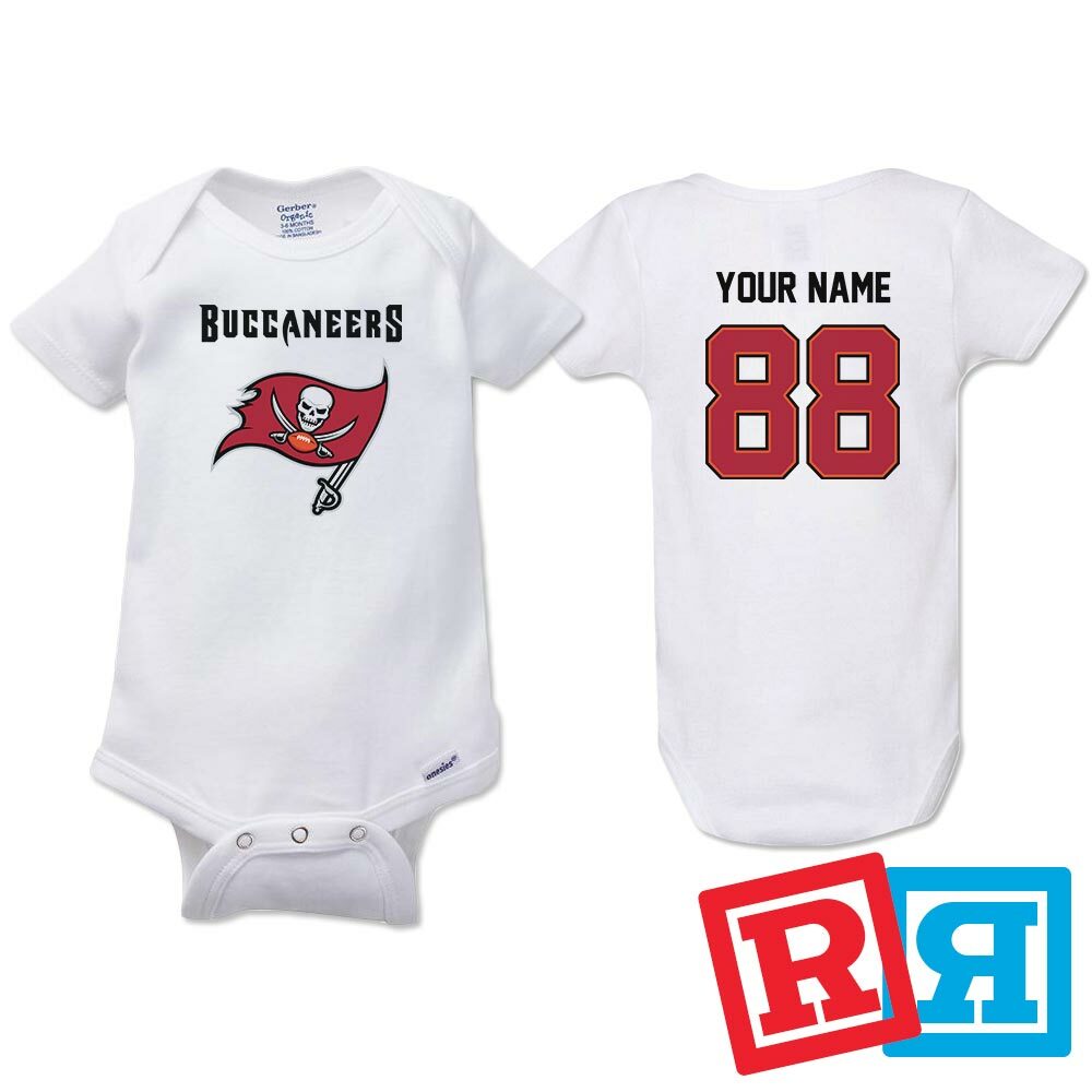 Personalized Tampa Bay Buccaneers Gerber Baby Onesie® Cotton Custom Bodysuit
