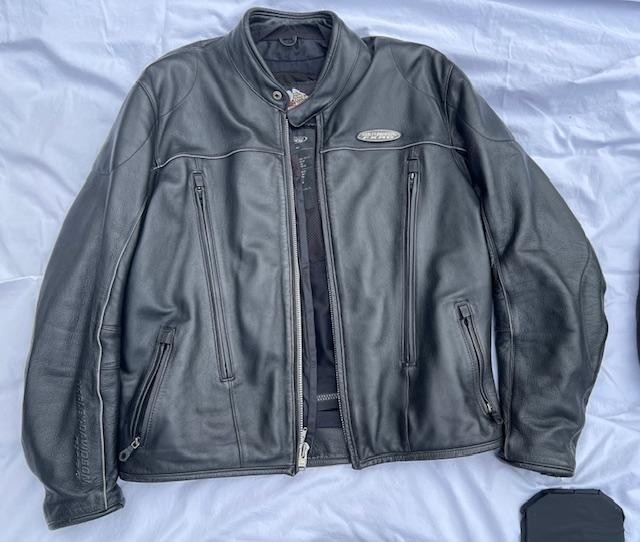 FXRG Harley Davidson leather motorcycle jacket men xl