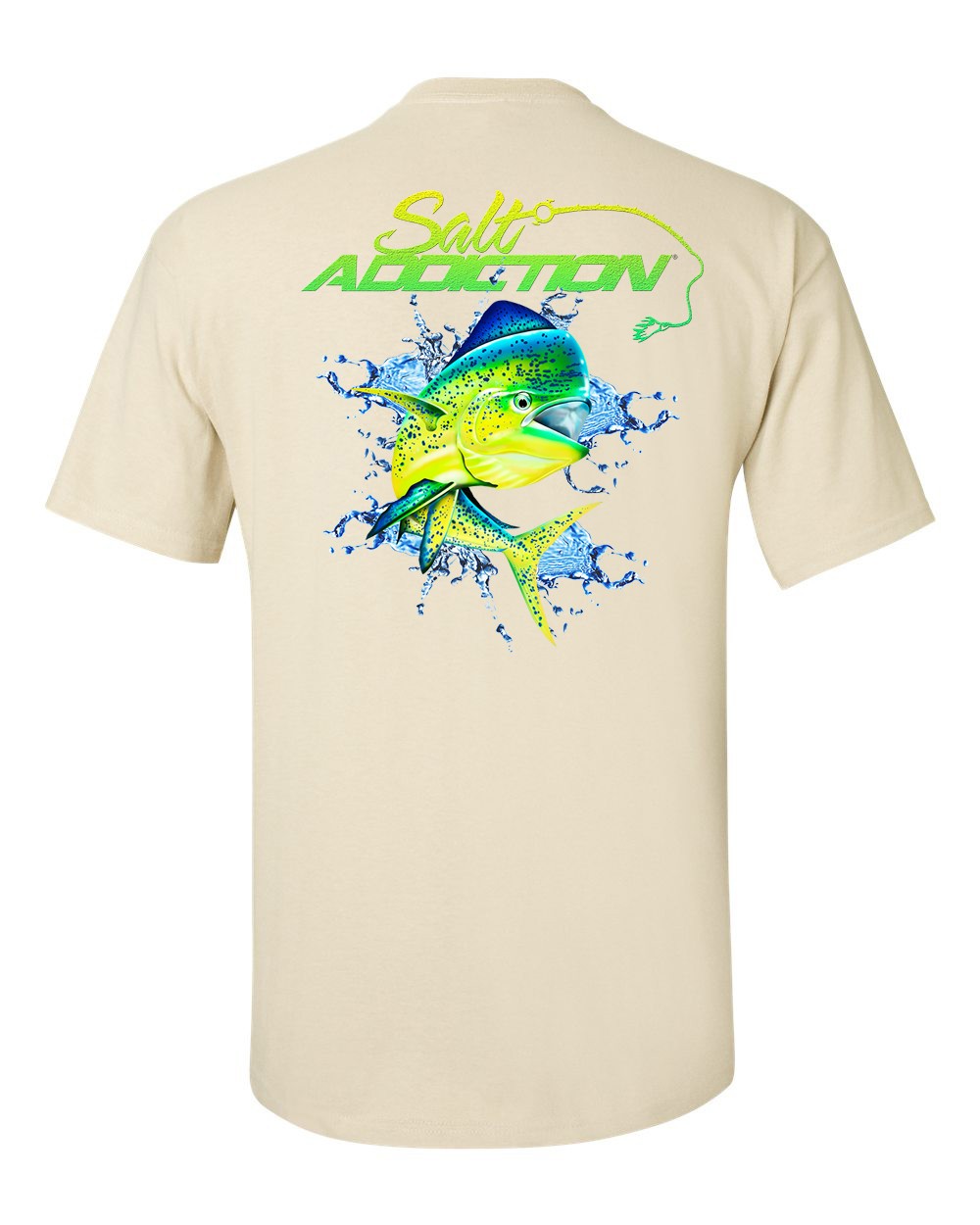 Salt Addiction Saltwater Dolphin Fishing Short Sleeve T Shirt Mahi Mahi Ocean