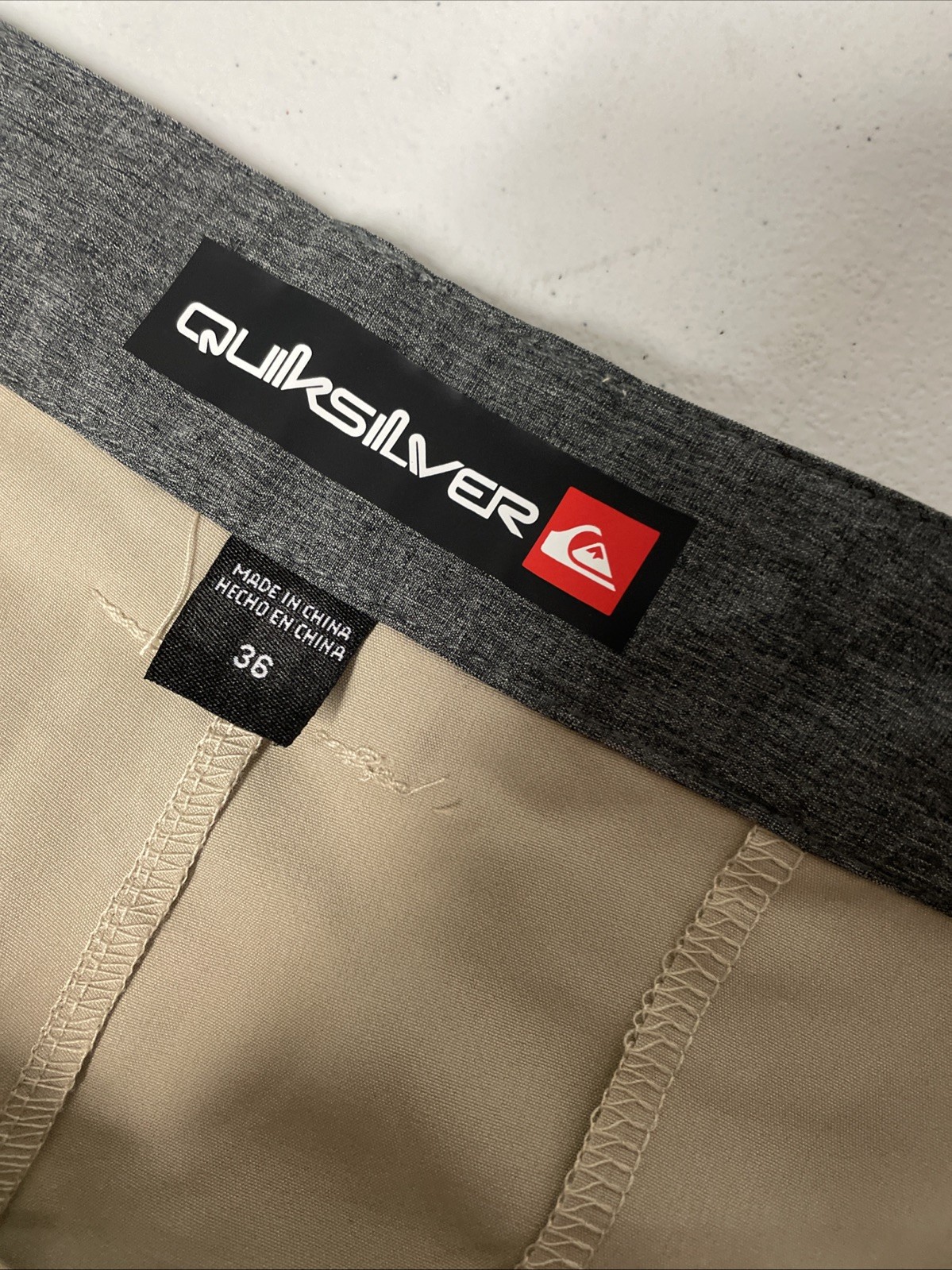 Quiksilver Men’s Regular Fit 9” Active Stretch Hybrid Shorts TAN 36 Wicking UV