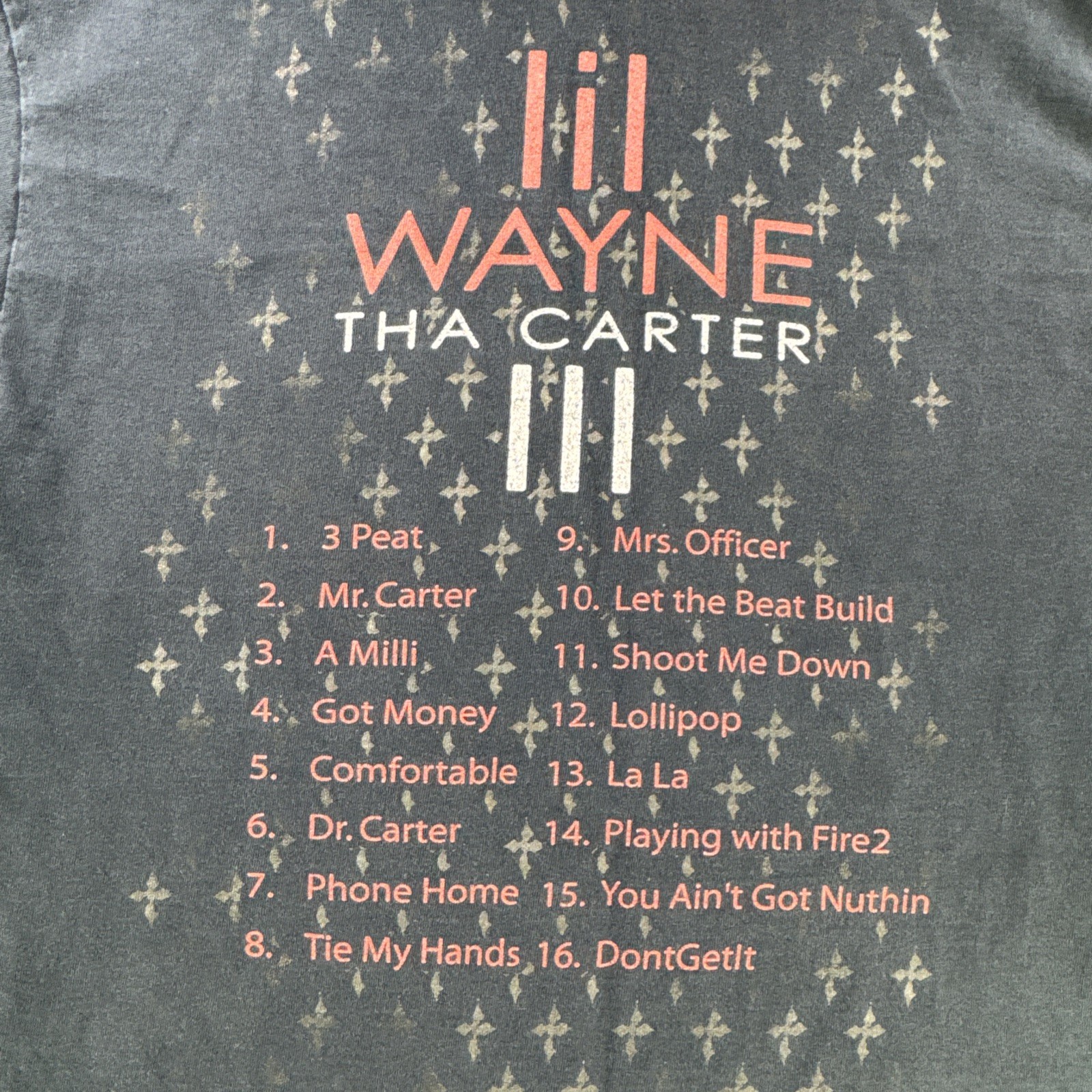 Y2K Lil Wayne 08’ Tha Carter III Album Tour Concert Hip Hop Rap Tee Size Medium