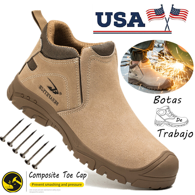 Botas De Trabajo Para Hombre Mens Welding Safety shoes Composite toe work boots