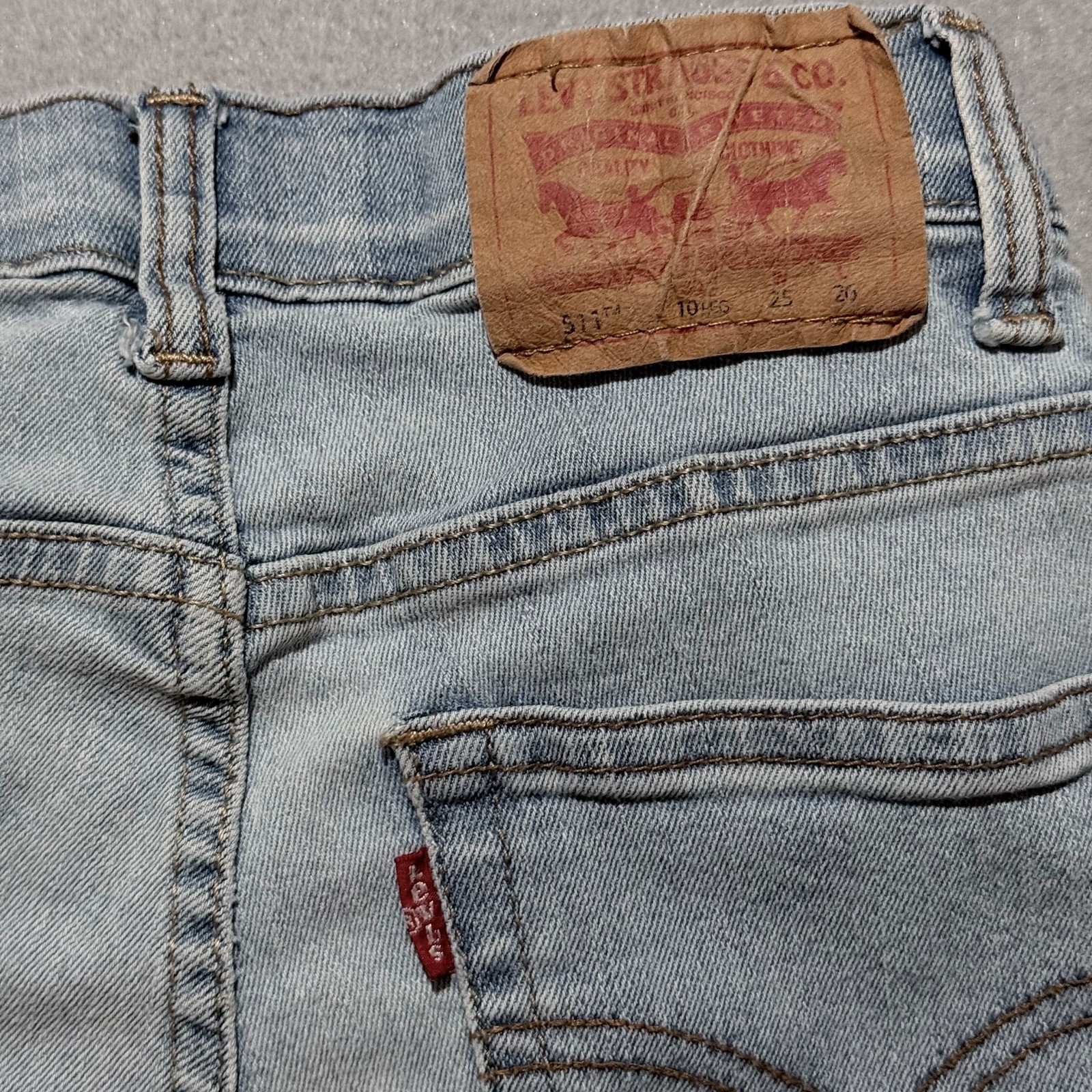 Levi’s 511 Jeans Boys Blue Denim Stretch Slim Fit Low Rise Pockets Zip Fly – 10