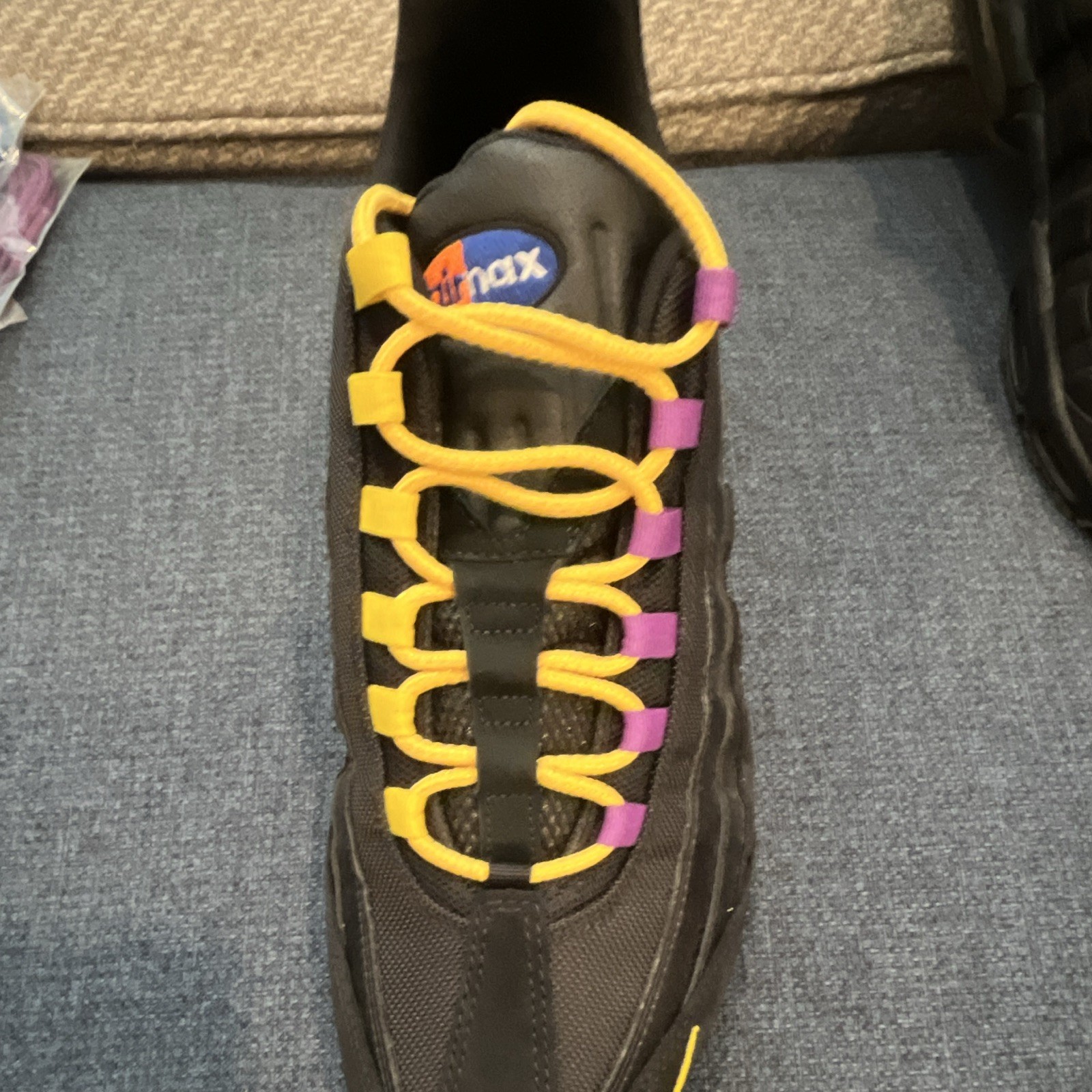 Nike Air Max 95 Premium NY vs LA Black/Rush Blue-Brilliant Orange AT8505-001