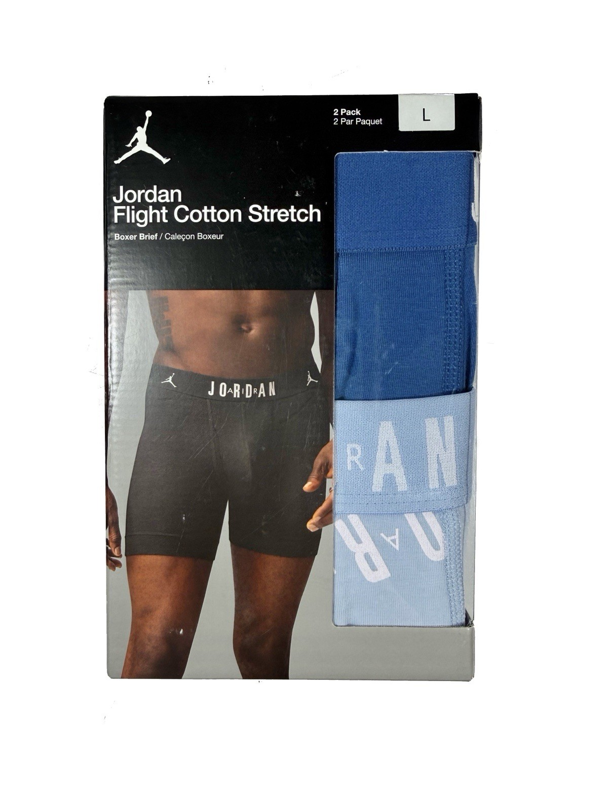 NWT. Jordan. 2 Pack. Flight Stretch Boxer Briefs. Royal Tint. MRSP. $38.00