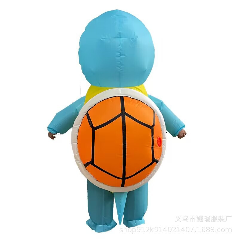 Inflatable Costume Squirtle Mascot Outfit for Halloween Cosplay Party Adult Size
