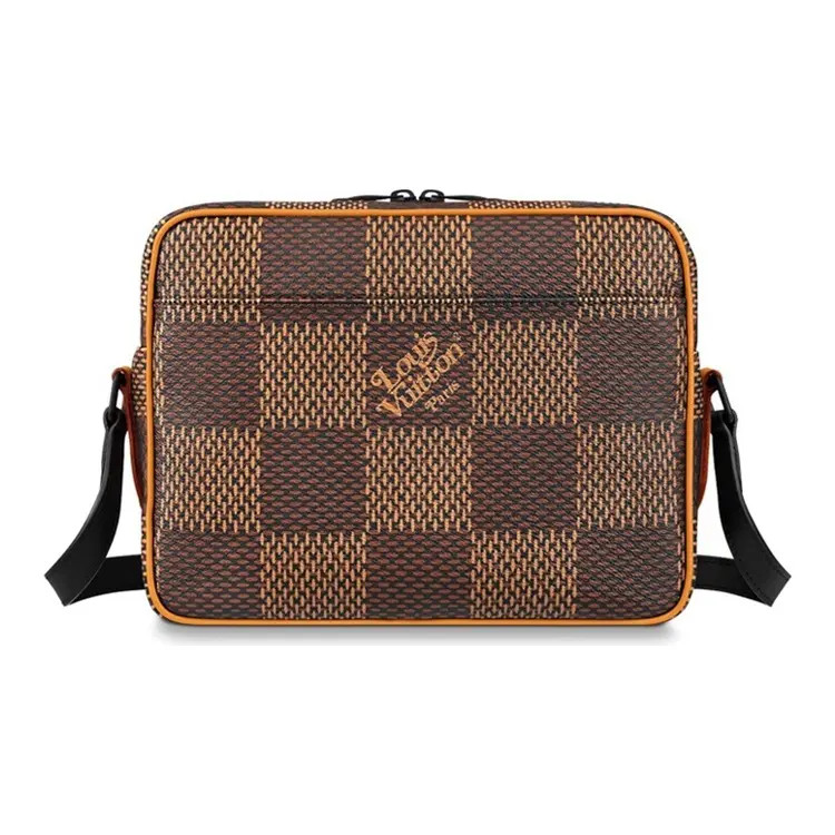 LOUIS VUITTON xNigo Square Grid Print Crossbody Bag Men’s 11.4×4.7×8.6 in