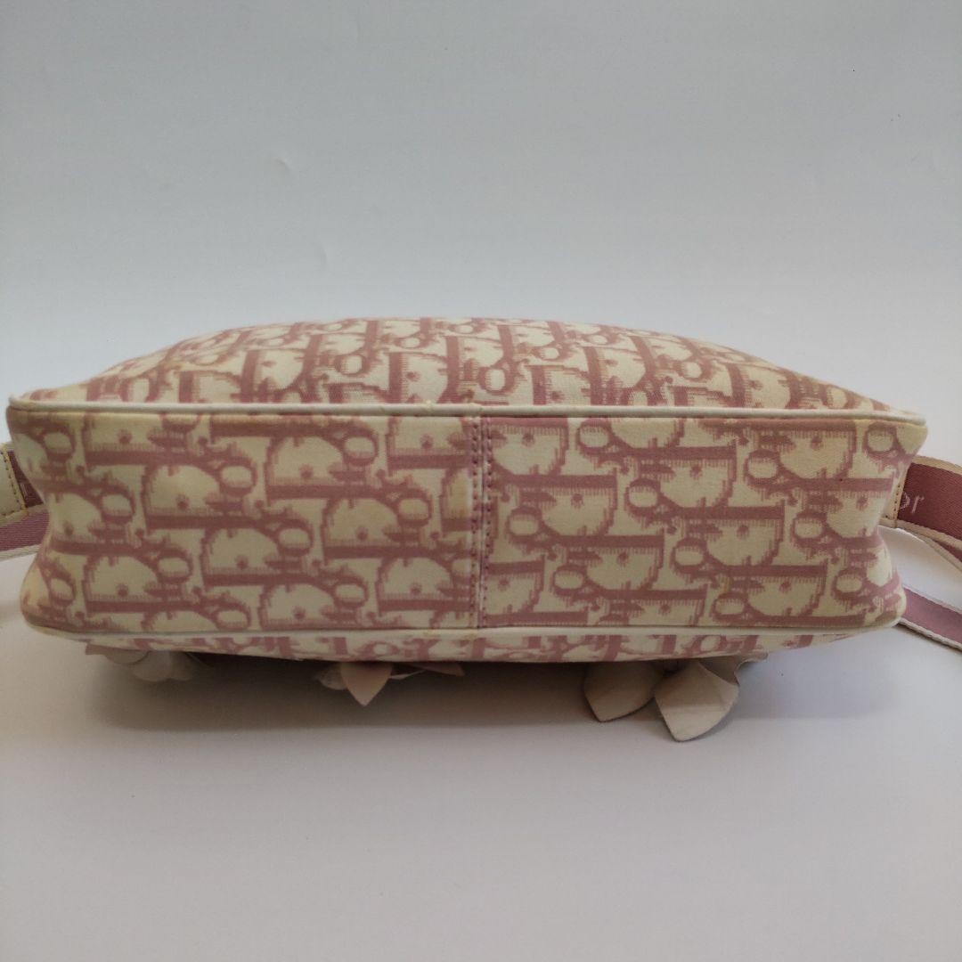 Christian Dior Bag trotter rhinestone logo pink shoulder bag