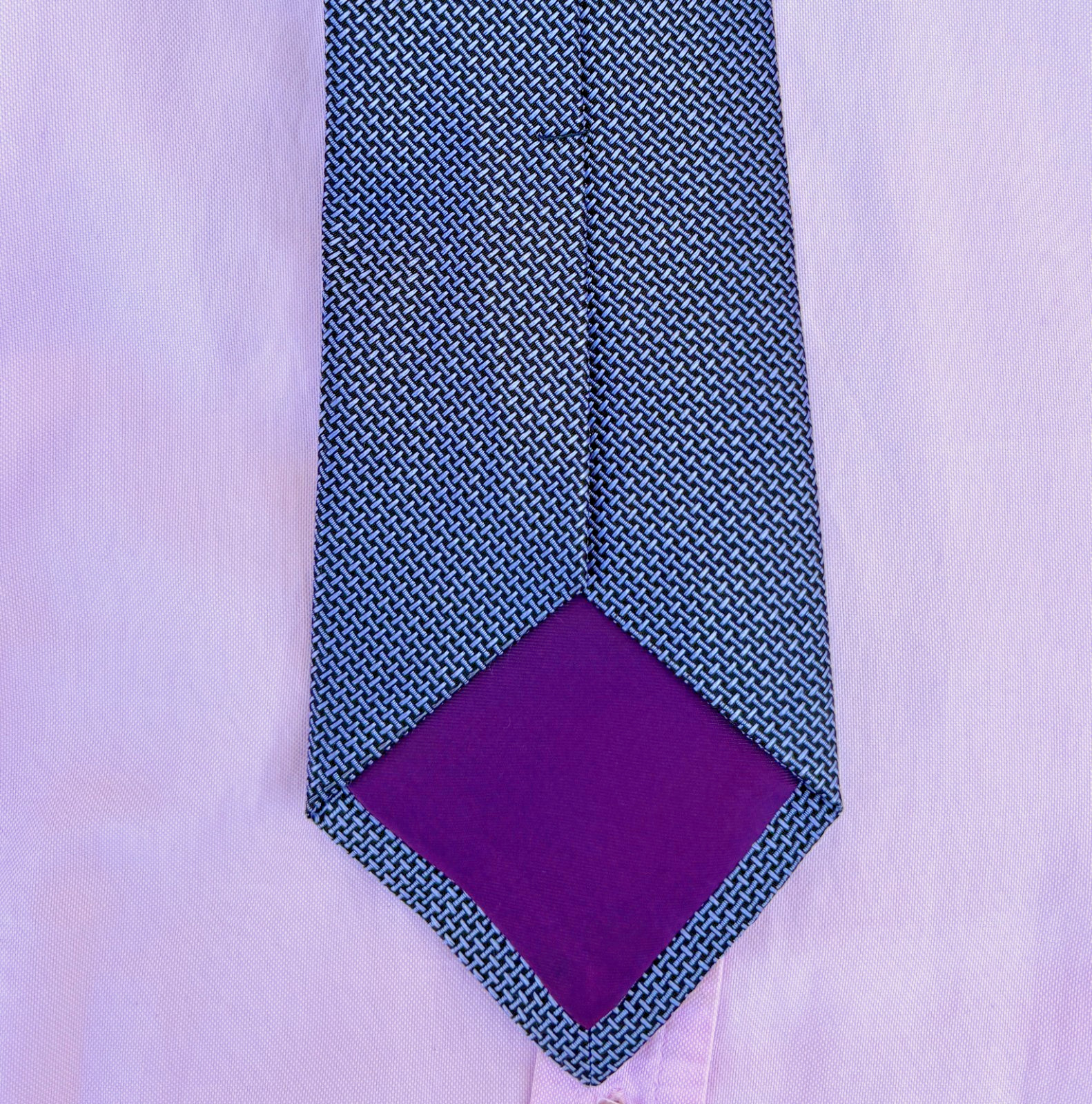 Ralph Lauren Purple Label Woven Violet-Blue Silk Necktie – England – $235.00