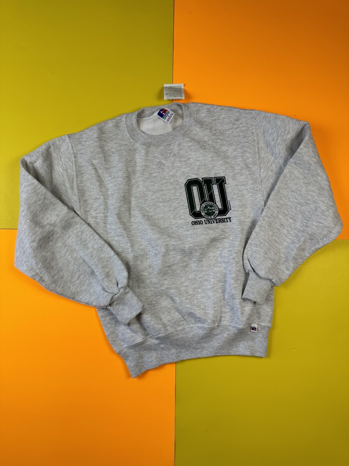 Vintage 90s Ohio University Grey Crewneck Sweatshirt size Small NEW w Tags Gray
