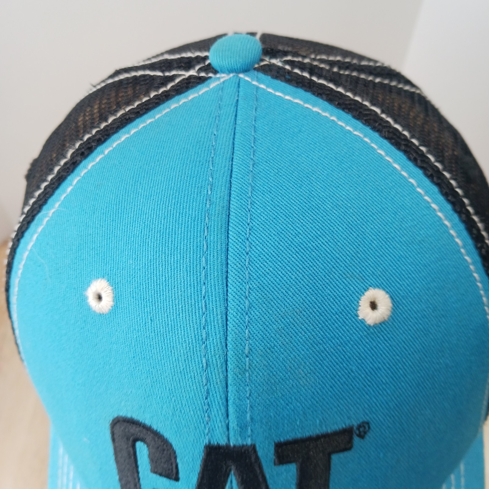 EUC CAT Carolina CAT 2-Tone Mesh Cap Hat OSFA Construction Heavy Machine