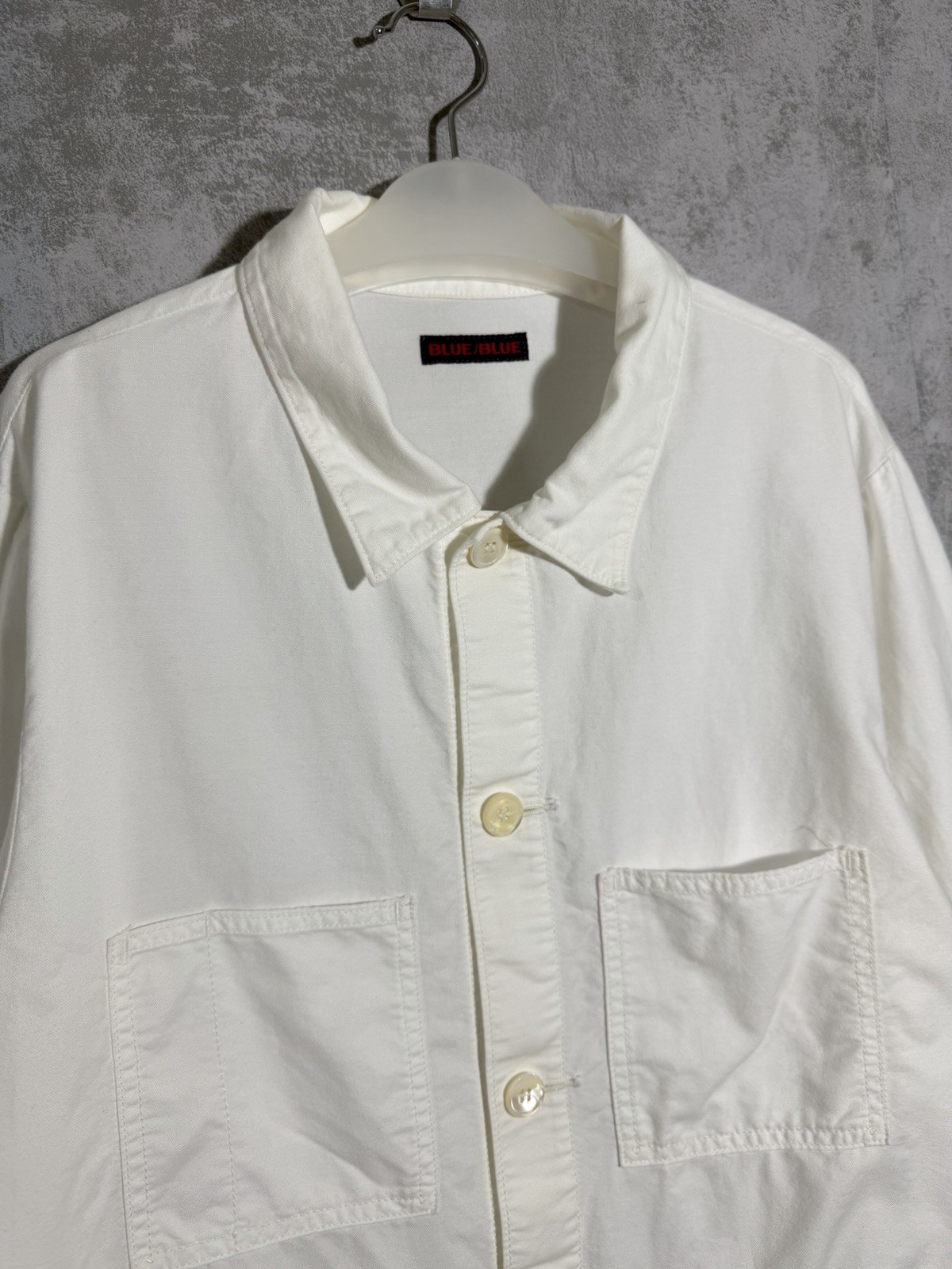 Blue Blue Japan White Chore Jacket Mens Size 2 Cotton Worker Coat Made In Japan