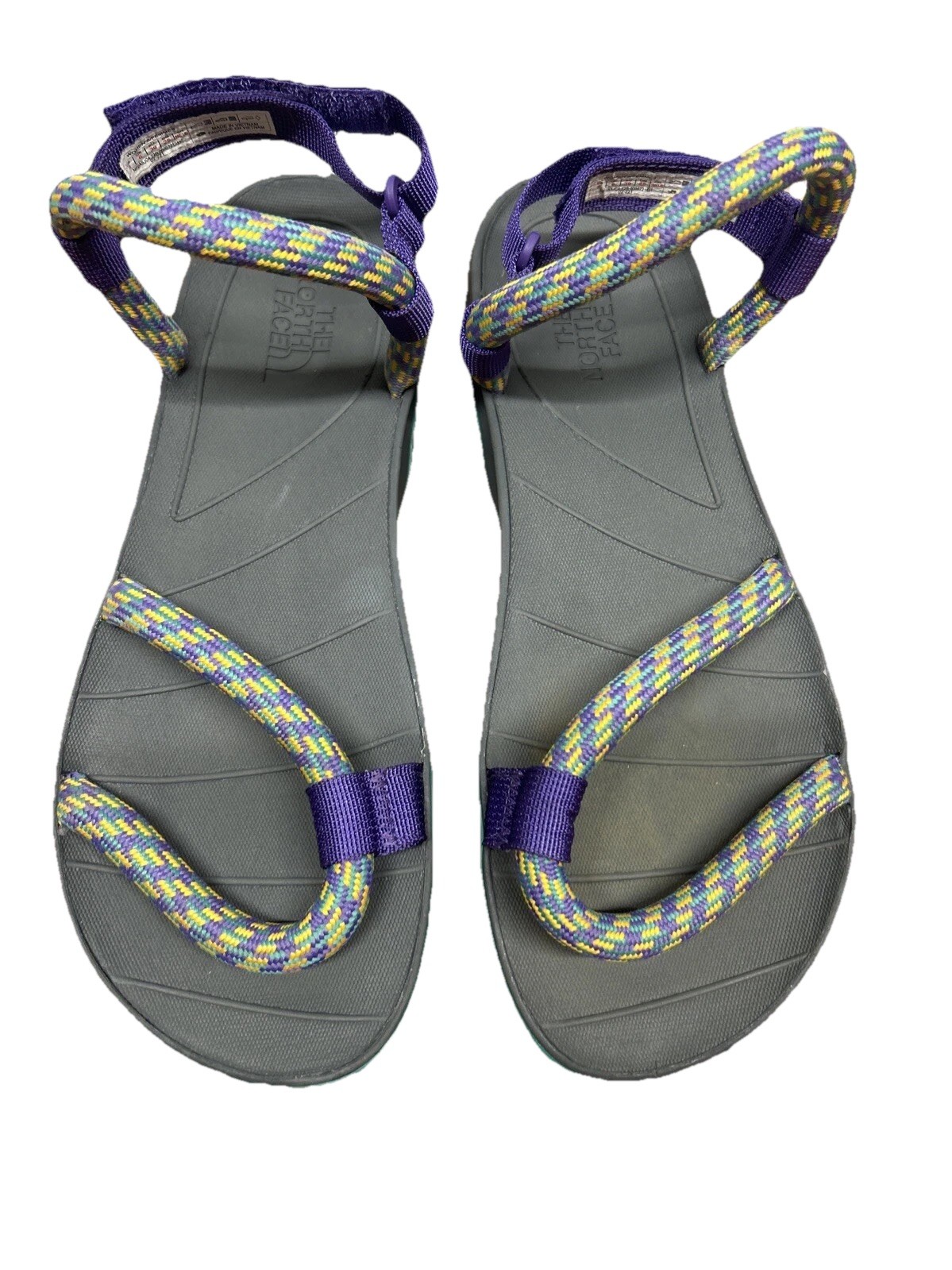 The North Face Base Camp Switchback Sandals Size 8 Purple Strap Multicolor Ropes