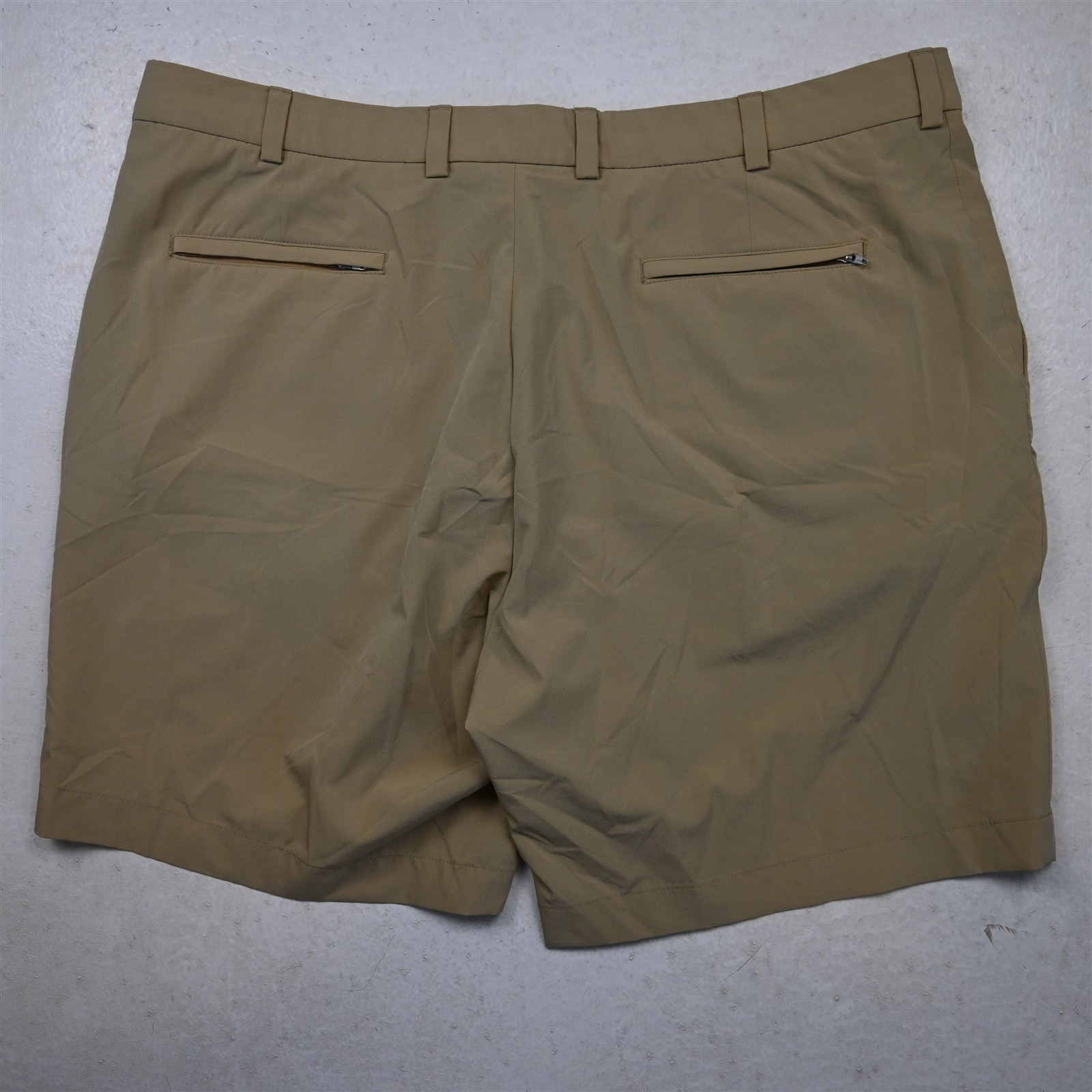 Brooks Brothers 42×8.75″ Khaki Performance Flat Front Dress Mens Shorts