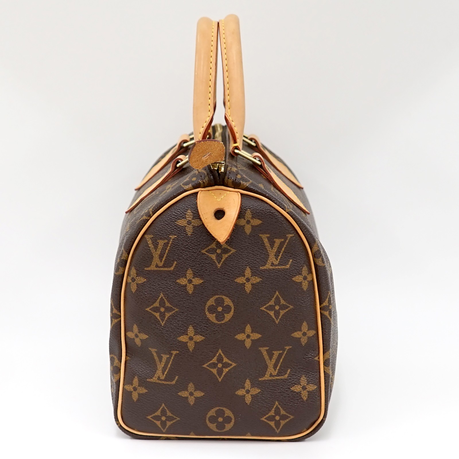 LOUIS VUITTON Speedy 25 Handbag Purse Monogram Canvas M41528 SP1068 w/Padlock