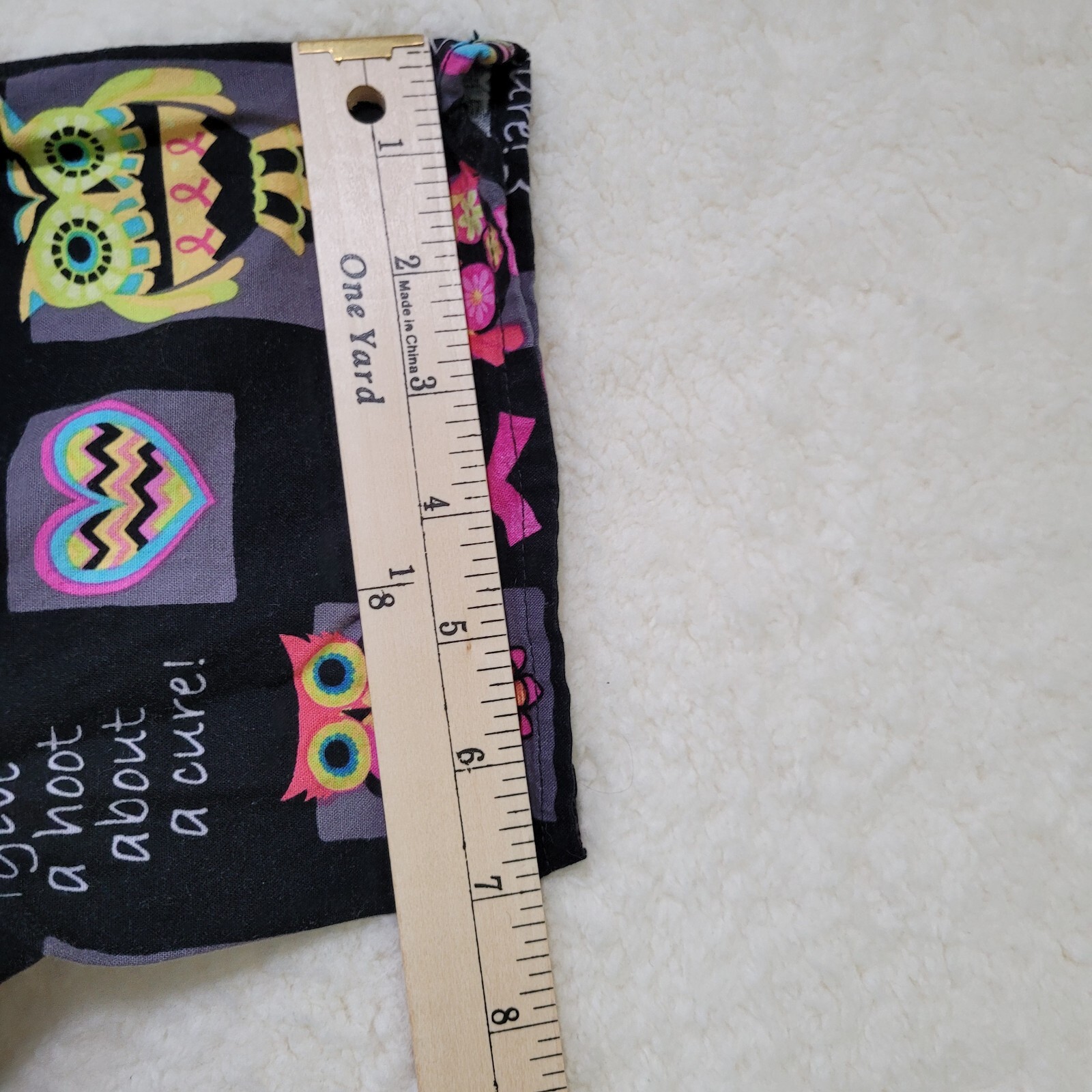 Scrub HQ Scrub Top Size M I Give a Hoot About a Cure Measurements in Pictures