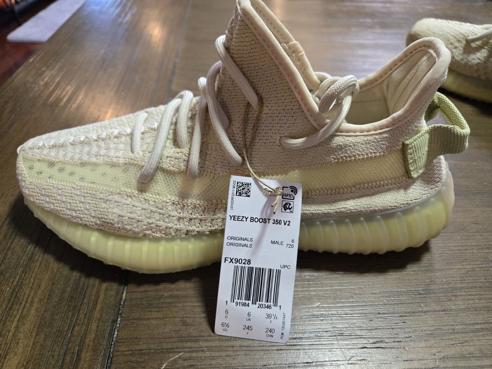 Adidas Yeezy Boost 350 V2 Flax Size 6.5 FX9028