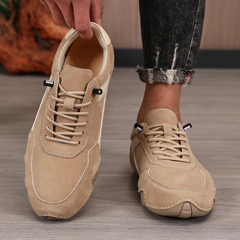 Men Boots Durable Upper Cycling Walking Shoes Commuting Daily Wear Bare Sneakers