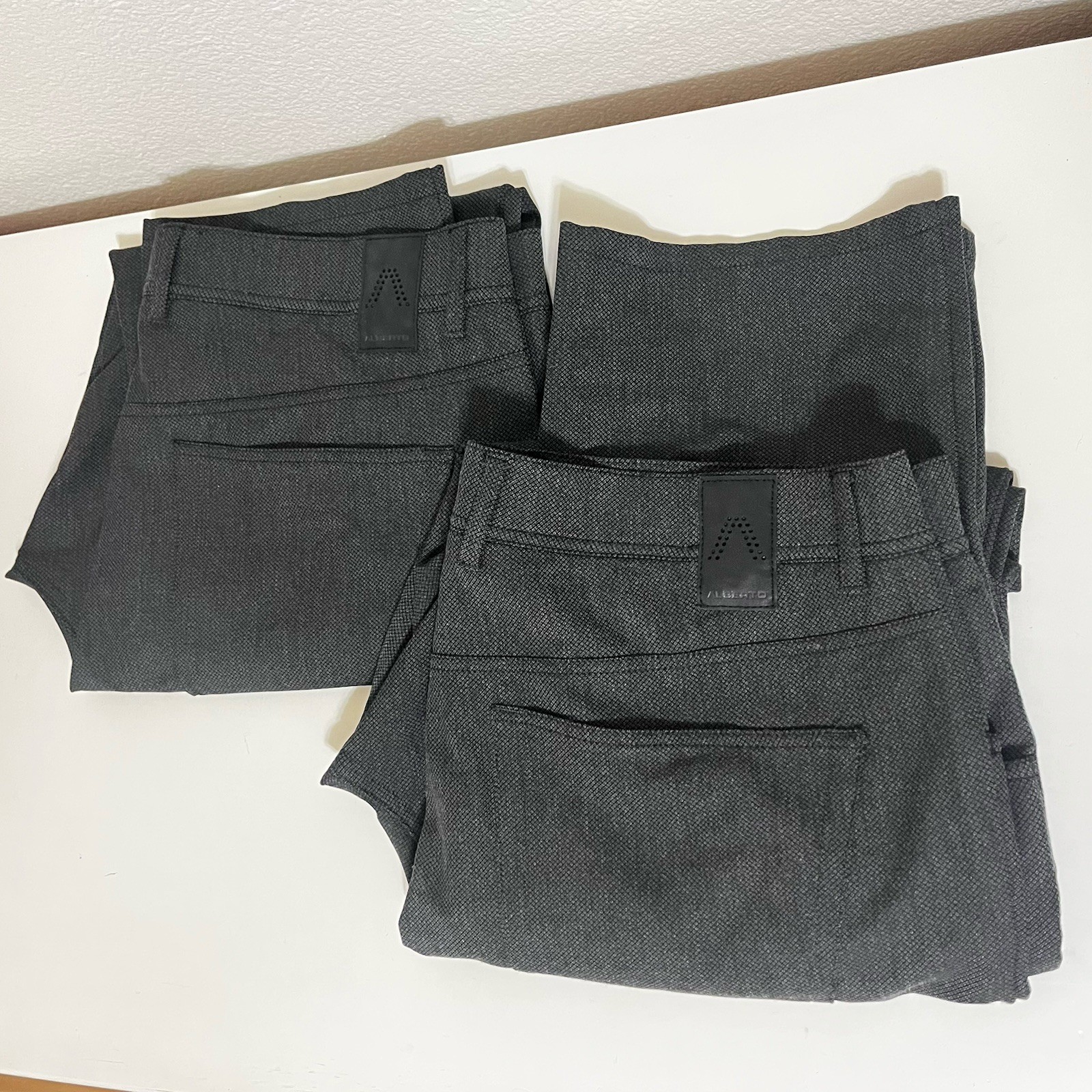 Alberto Stone Ceramica Peacock Modern Fit 5-Pocket Pants Lot of 2 Men’s 38 x 29