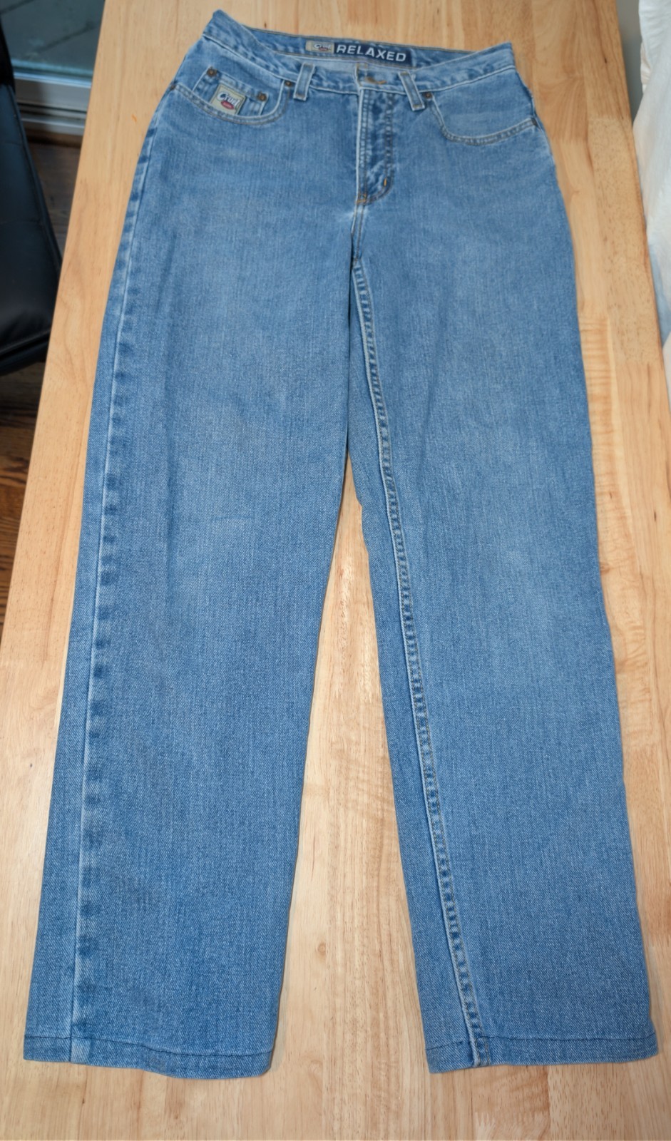 Y2K Cruel Girl Jeans Womens REG 7 Relaxed High Rise Straight Leg Denim Thick