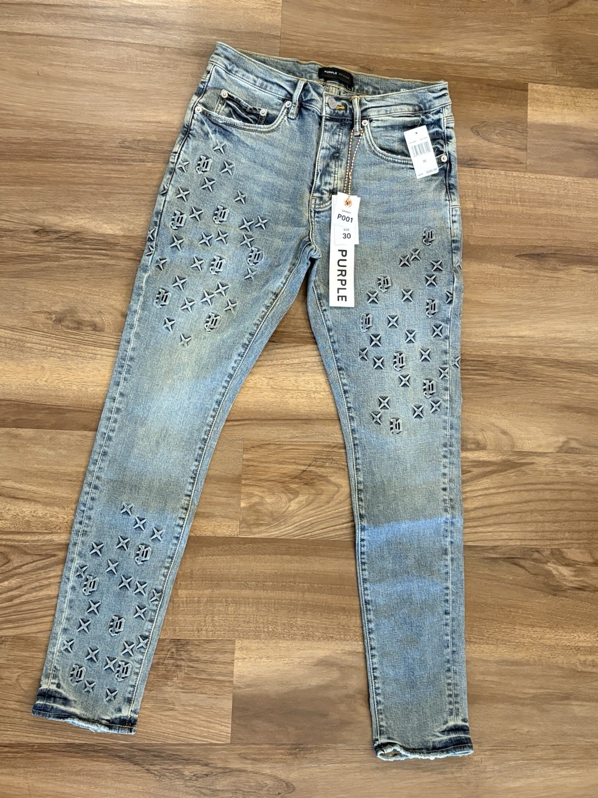 Purple Brand Men’s Jeans Size 30 Blue Embroidered Denim NWT