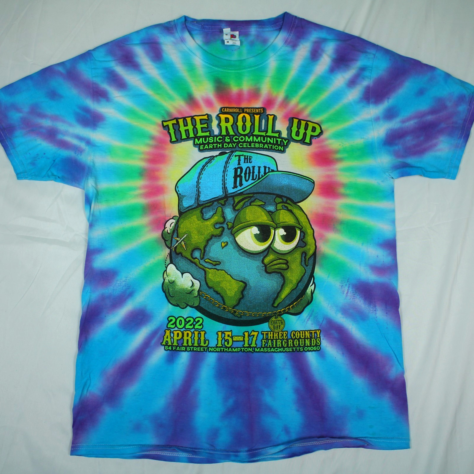 THE ROLL UP 2022 Northampton Wiz Khalifa Waka Flocka Tie Dye T-SHIRT Men’s S
