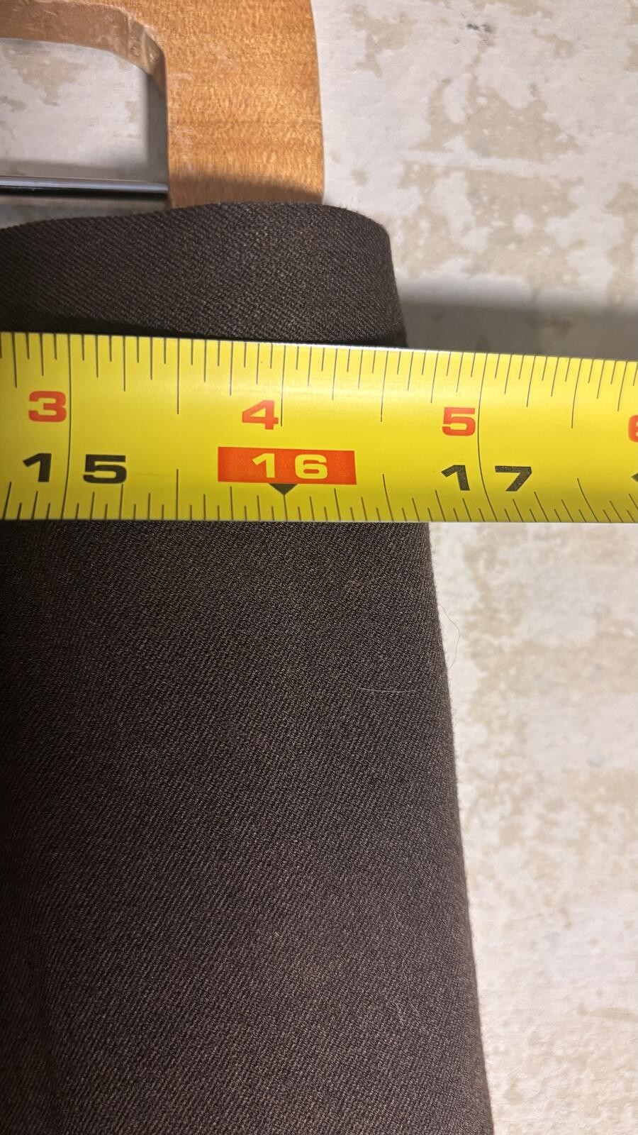 Brown Straight Skirt with Pleated Hem – Size 14