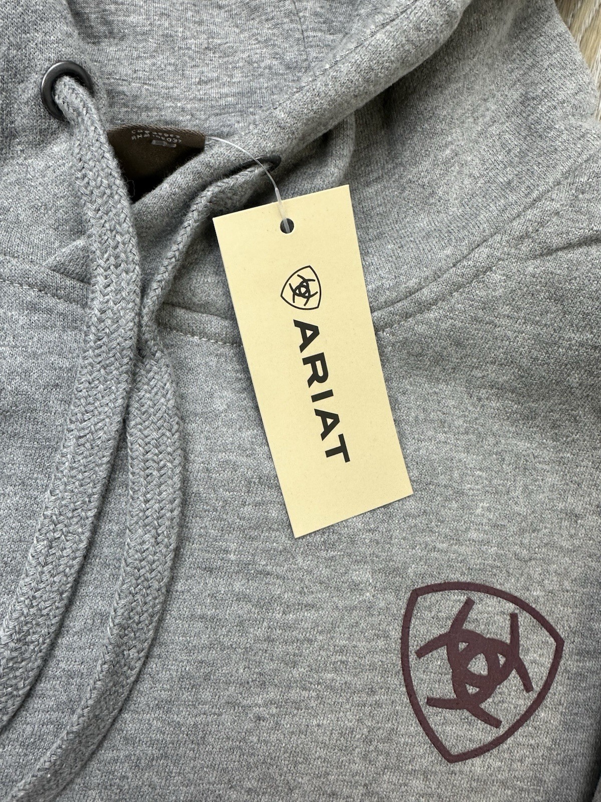 Ariat Men’s Lightweight Logo Hoodie Sweatshirt 10040817 Grey Size: XL
