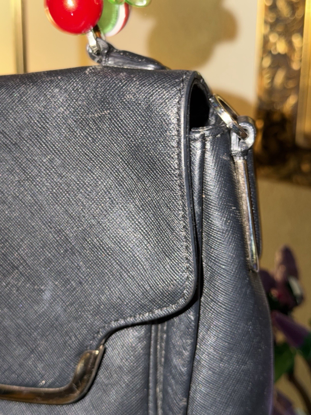 Coach Black Satchel Top Handle Turn Lock Zip Crossbody Strap