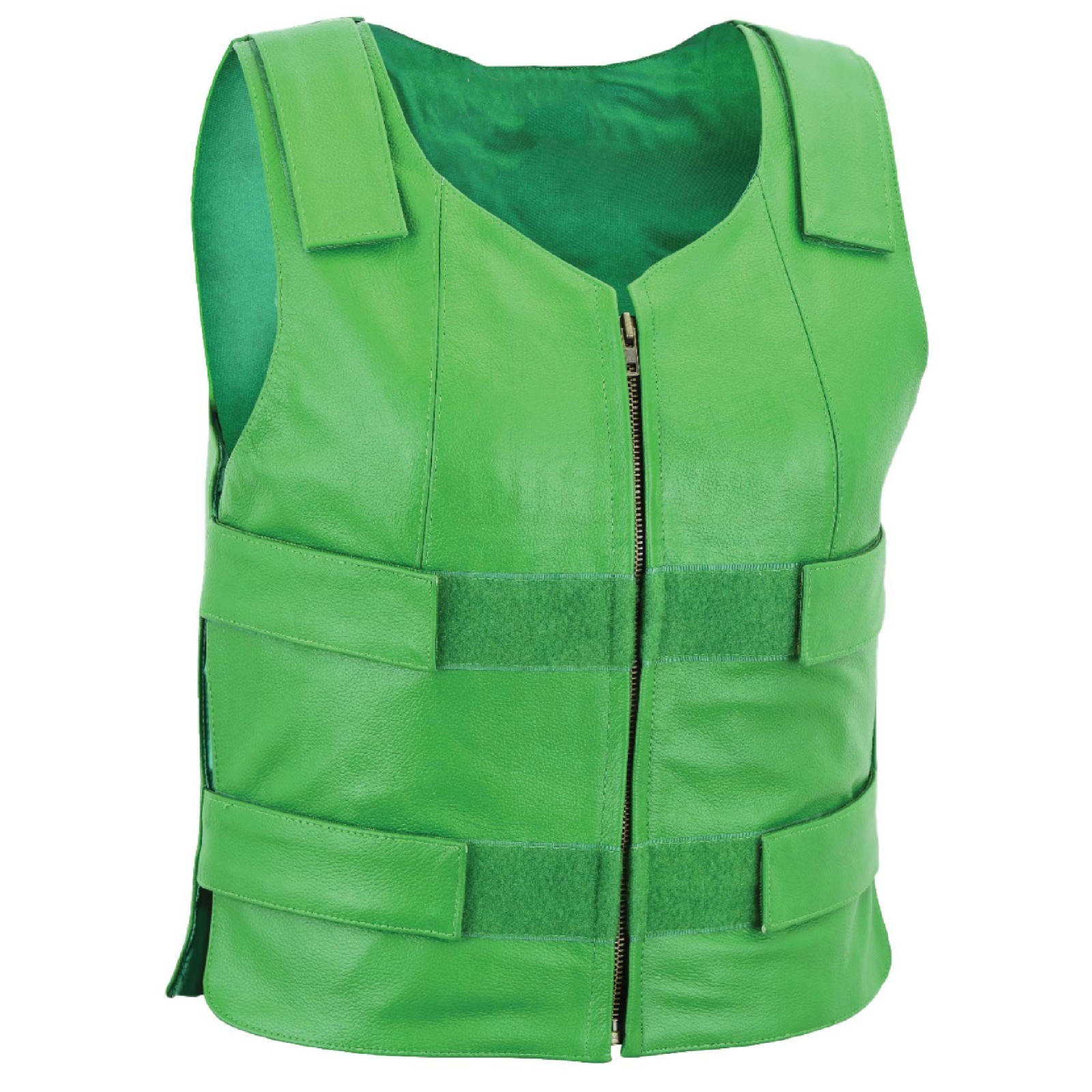 HL11643 Men Bullet Proof style Leather Motorcycle Vest-bikers Club Tactical Vest