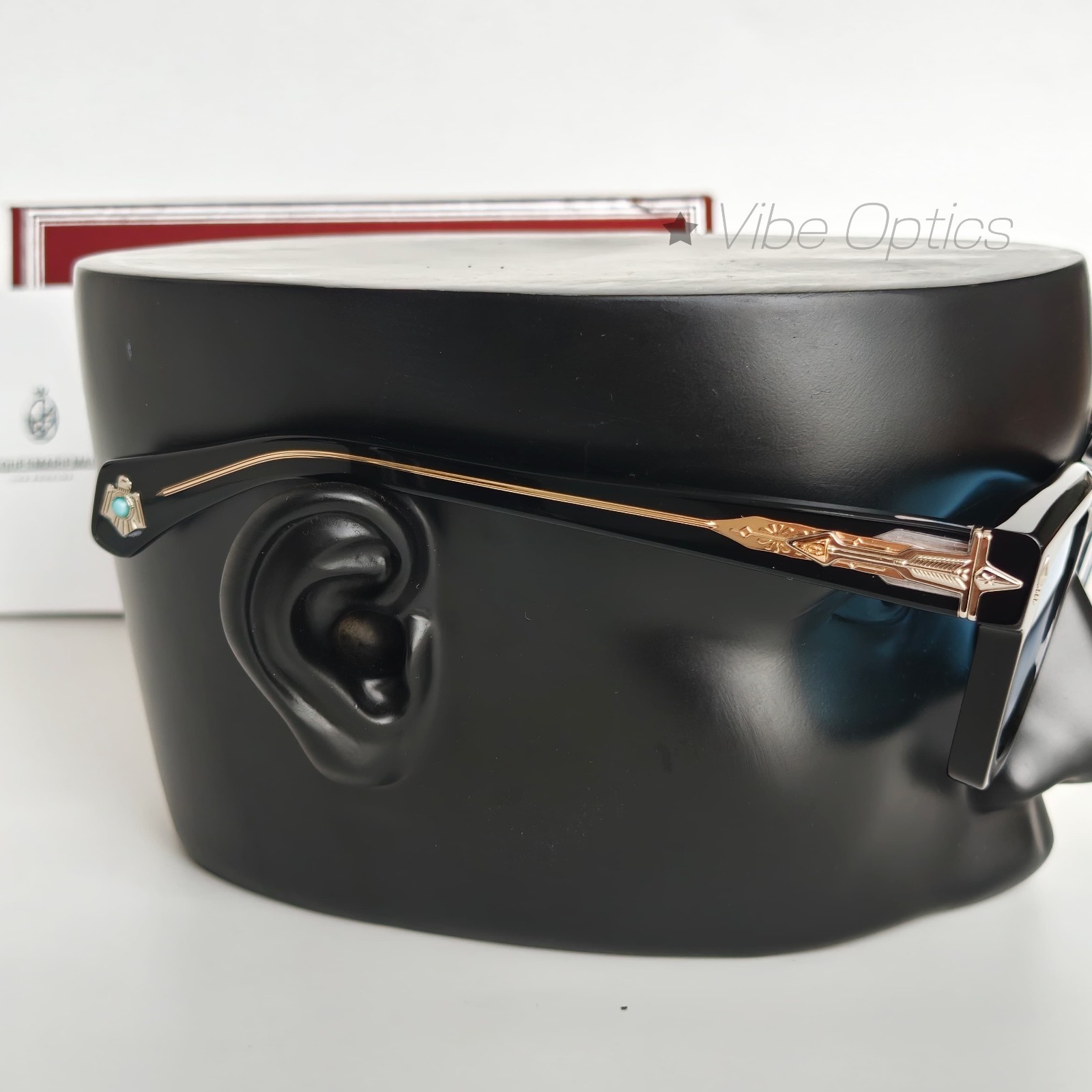 JACQUES MARIE MAGE Sunglasses JMM RAWLINS Handcrafted Black Frame 49-23-146