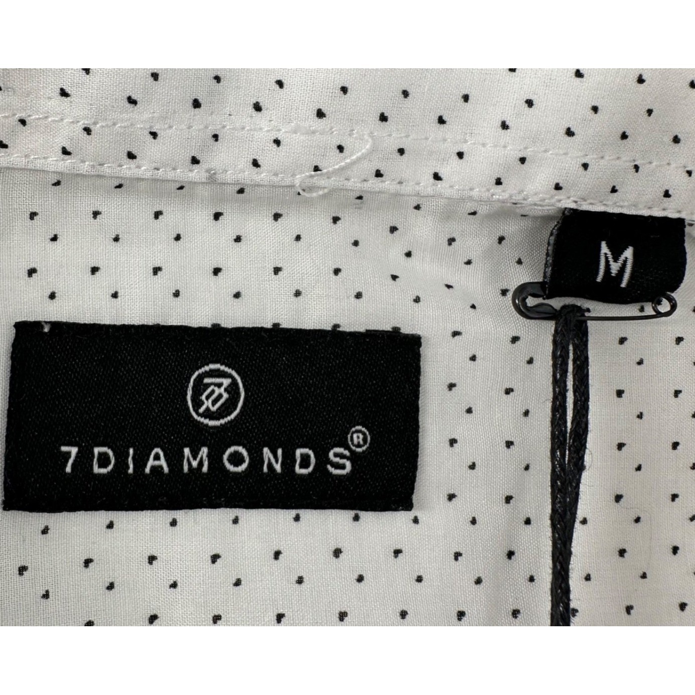 NEW 7 DIAMONDS White Mind Mischief Ombre Short Sleeve Shirt Men’s Medium
