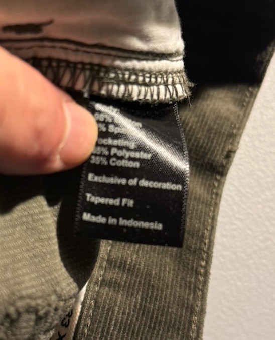 Flint and Tinder Corduroy Pants Brown Tapered Fit 33×30 Huckberry Casual Preppy